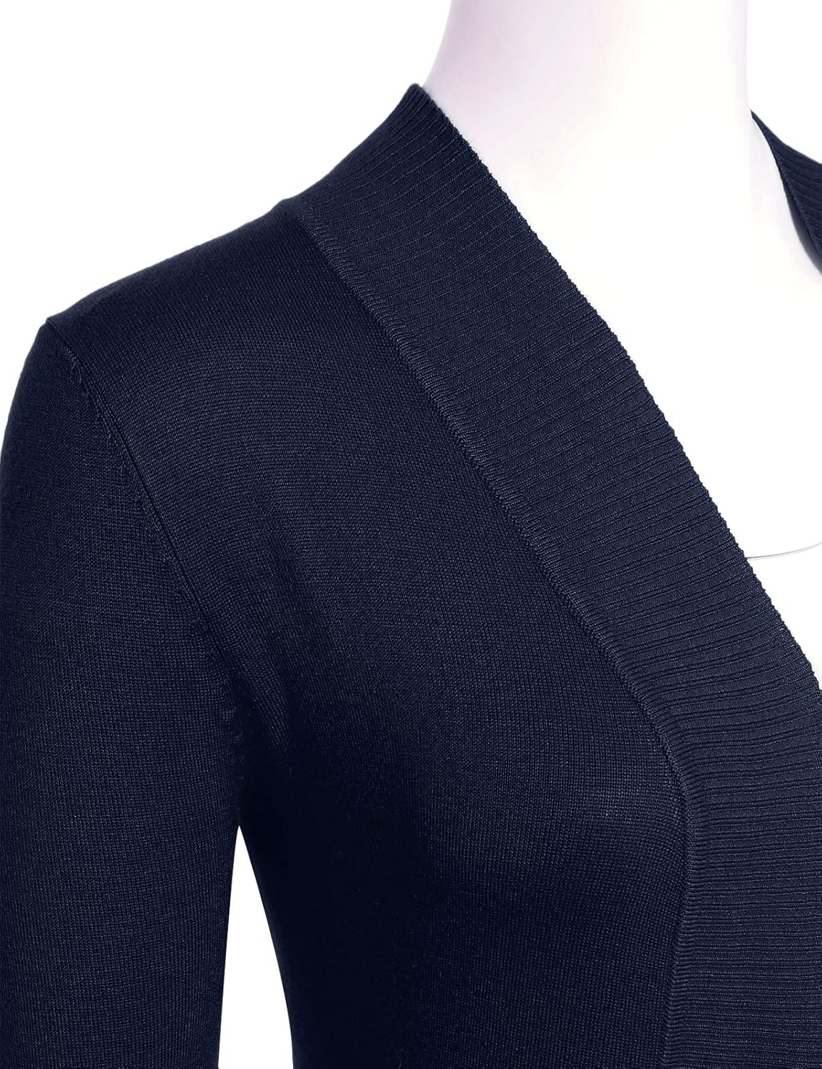 Women's Long Sleeve Open Front Loose Maxi Knitted Long Cardigan Sweater with Pockets Small Navy