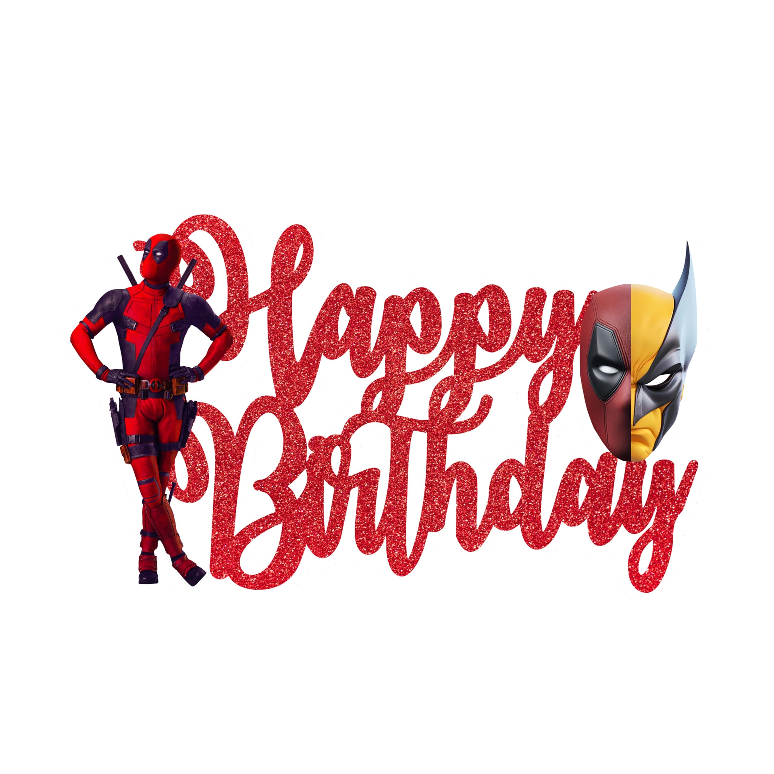 Dedpol Happy Birthday Cake Topper - Birthday Decorations.