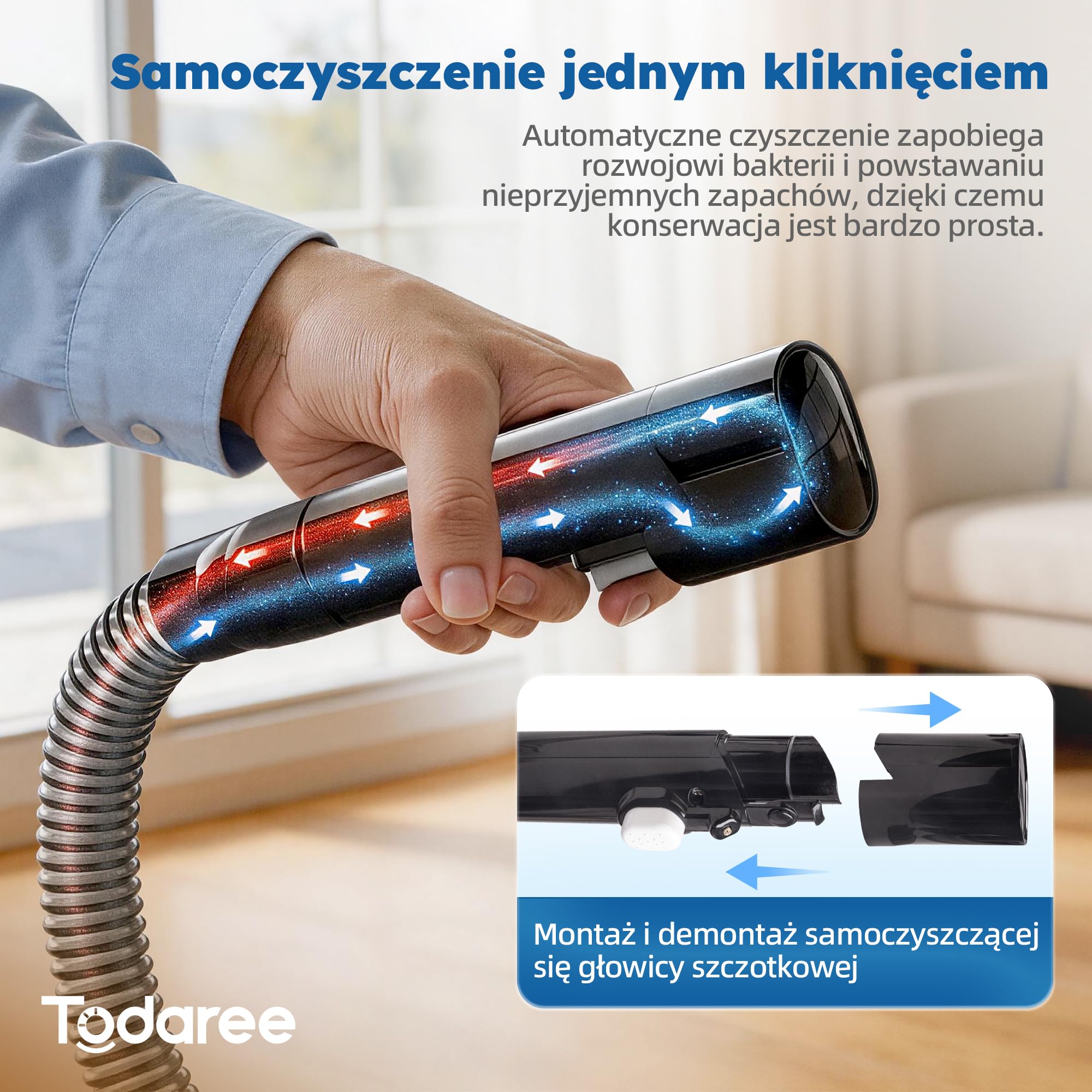 Przenośna maszyna do czyszczenia dywanów i tapicerki dla zwierząt domowych, moc 14 kPa, odkurzacz do dywanów, sof, samochodu, biały/szary