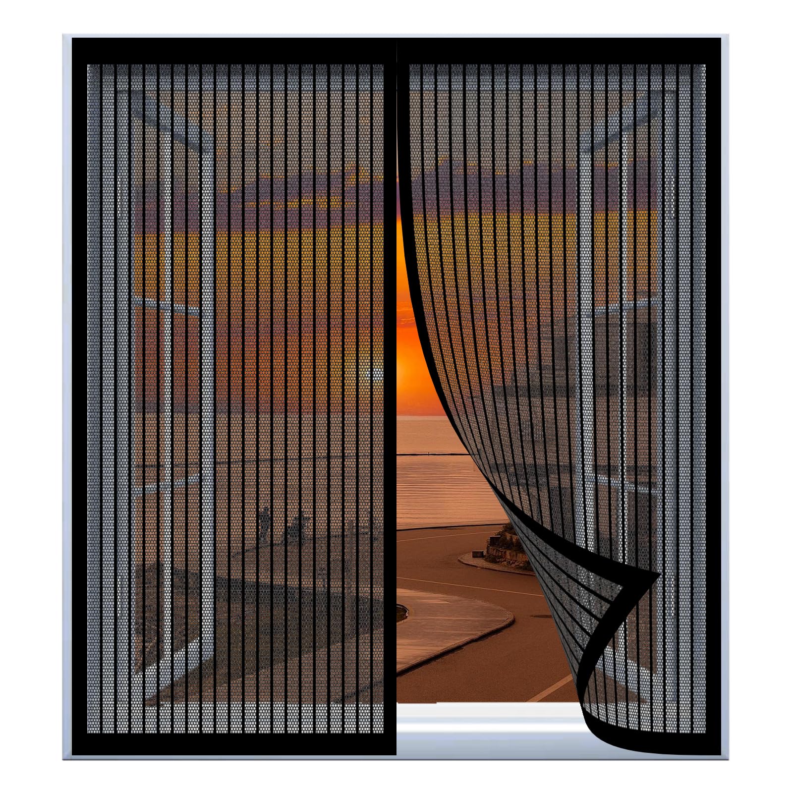 Yuanwan Black Fly Screen Mosquito Net For Window 95 X 55 Cm Easy Installation No Drilling Or Screwing Fly Screen Net For Windows Nets To Keep Bugs Out,