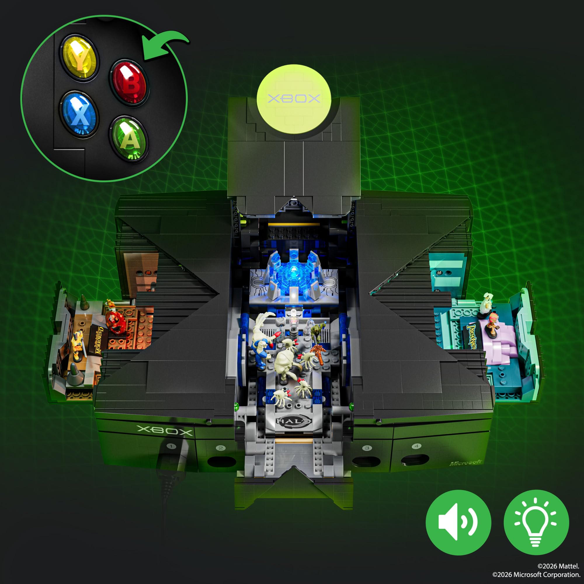 Mattel Brick Shop Microsoft Xbox Coffret Jouet de Construction Collector