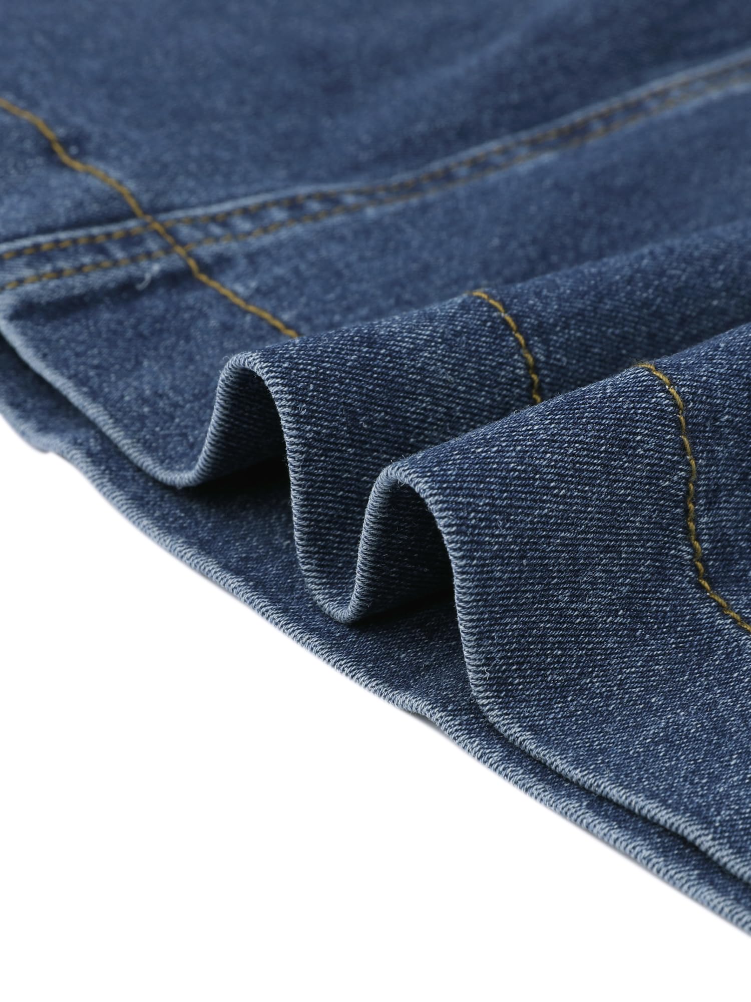 Allegra K Femme Jupe Jean Taille Haute Coupe Crayon Genoux Fente Dos | Fente Dos Taille Haute Longueur Midi Poches Inclinées Denim Délavé Coupe Crayon Tenue Cowgirl