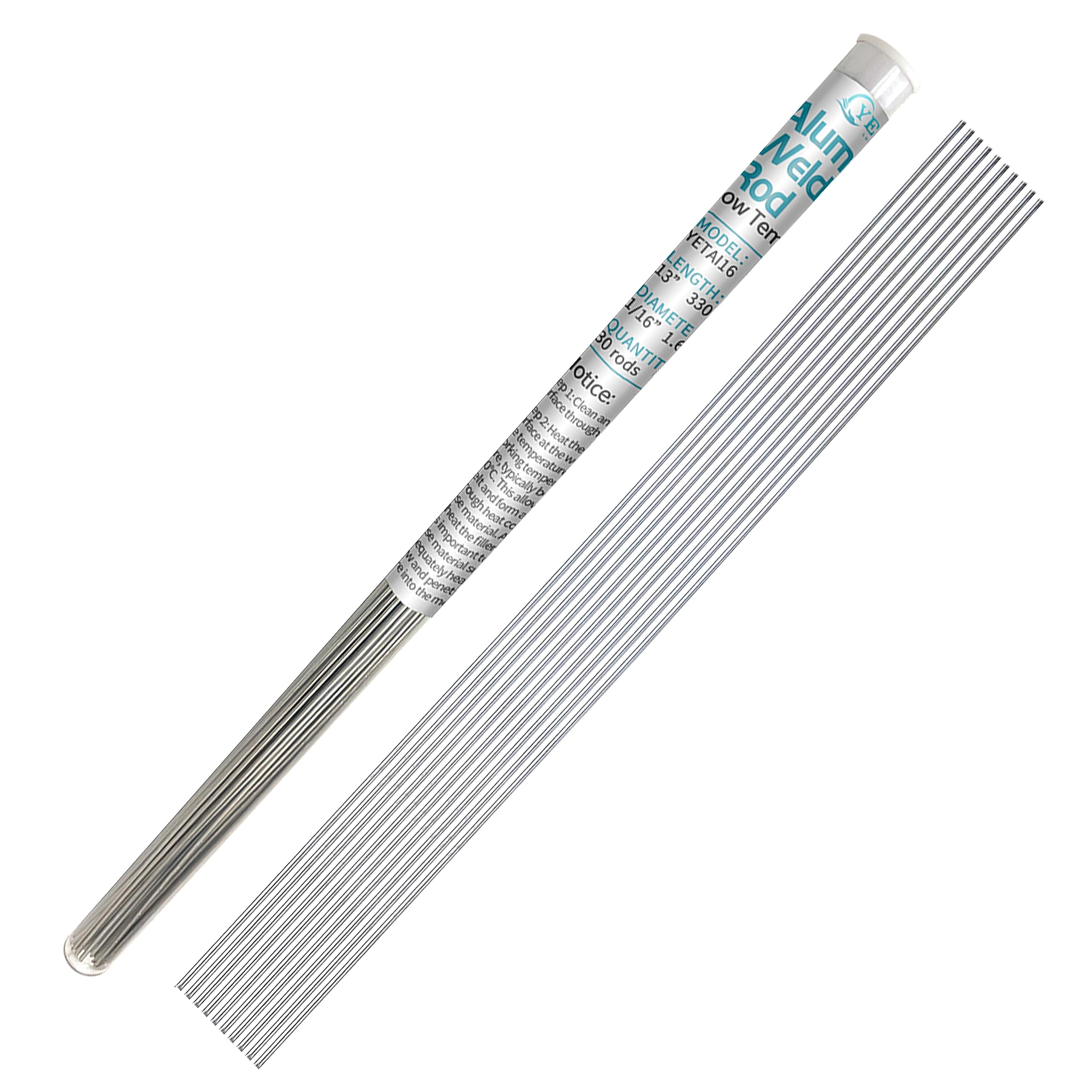 30 Rods Aluminum Brazing Rod NO NEED Flux 1/16, Aluminum Repair, Brazing Aluminum Simple Solution (13" Length)