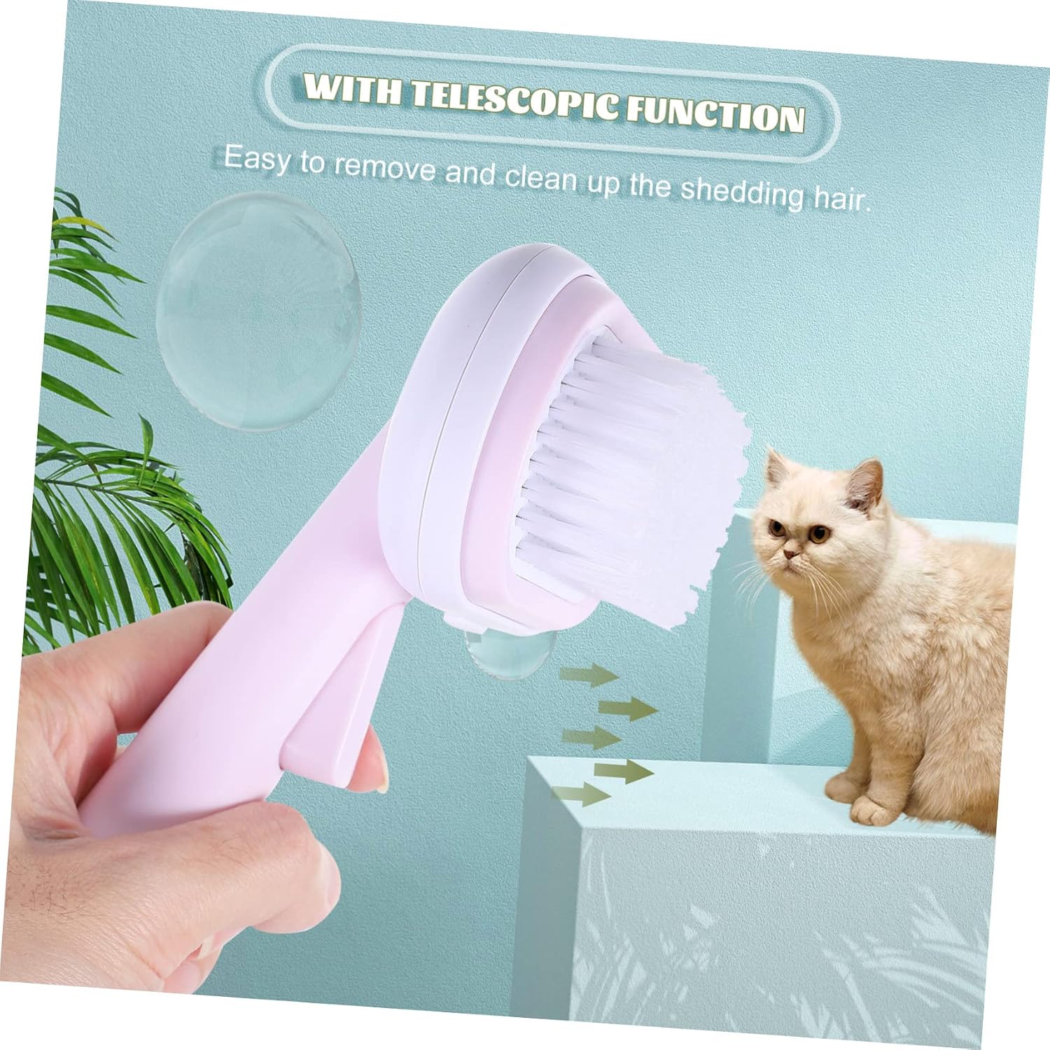 Angoily Cat Grooming Brush with Replaceable Multifunctional Pet Hair Deshedding Tool for Cats and Dogs Soft Material Easy Massage and Grooming