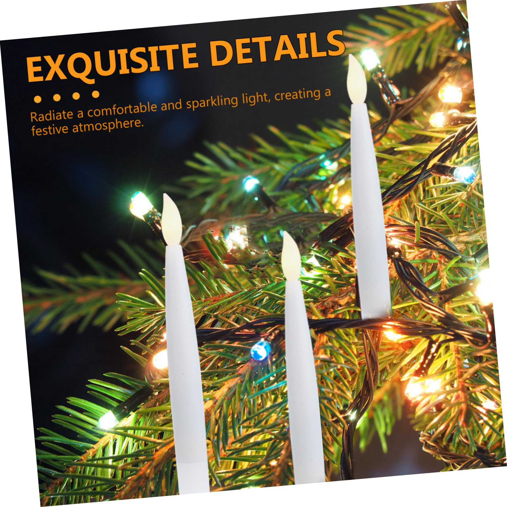 12 Juegos Velas LED Cálidas Efecto para Árbol de Navidad Juego de Unidades con Clips y Ganchos Decoración Duradera para Fiestas y Navideño