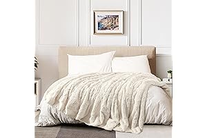 TOONOW Faux Fur Cooling Blanket, Twin Size Fluffy Soft Plush Blanket for Couch Sofa Bed