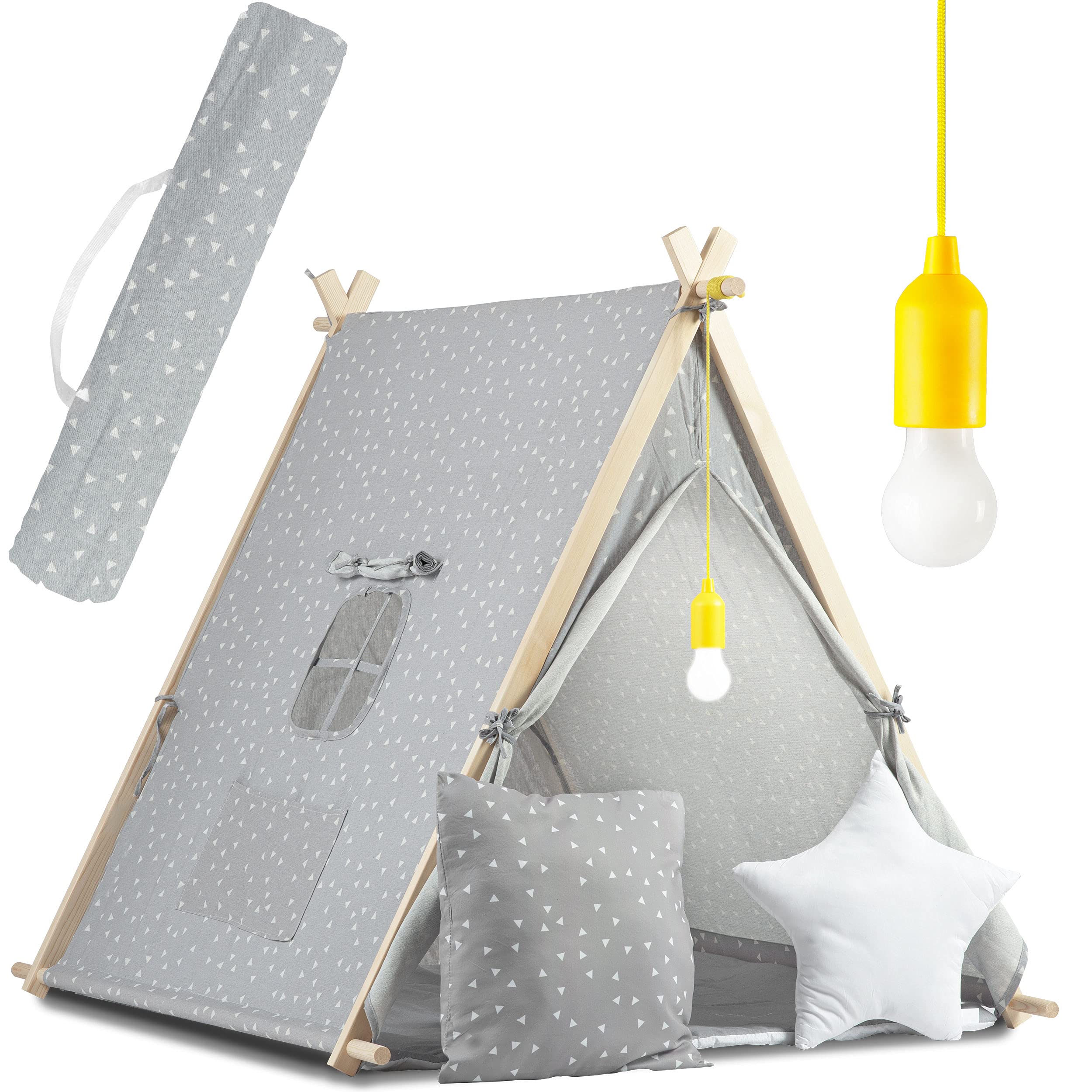 Nukido 740521 Teepee, Grey (Grey chiné 14), 116 x 107 x 110 cm
