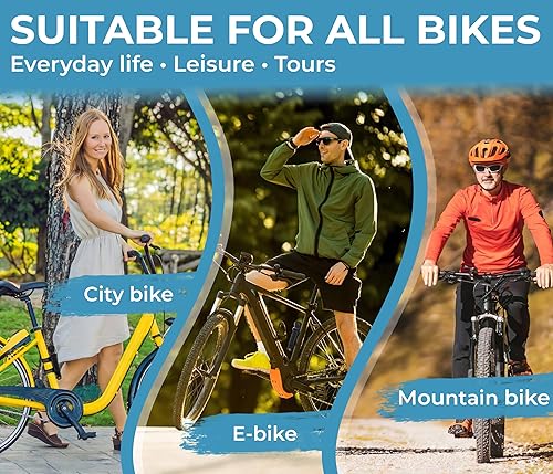 Miniatura 5 de WIDDER Cerradura plegable de seguridad muy larga de 47 pulgadas  Cerradura plegable para bicicleta con 4 llaves y soporte de montaje en marco, sin