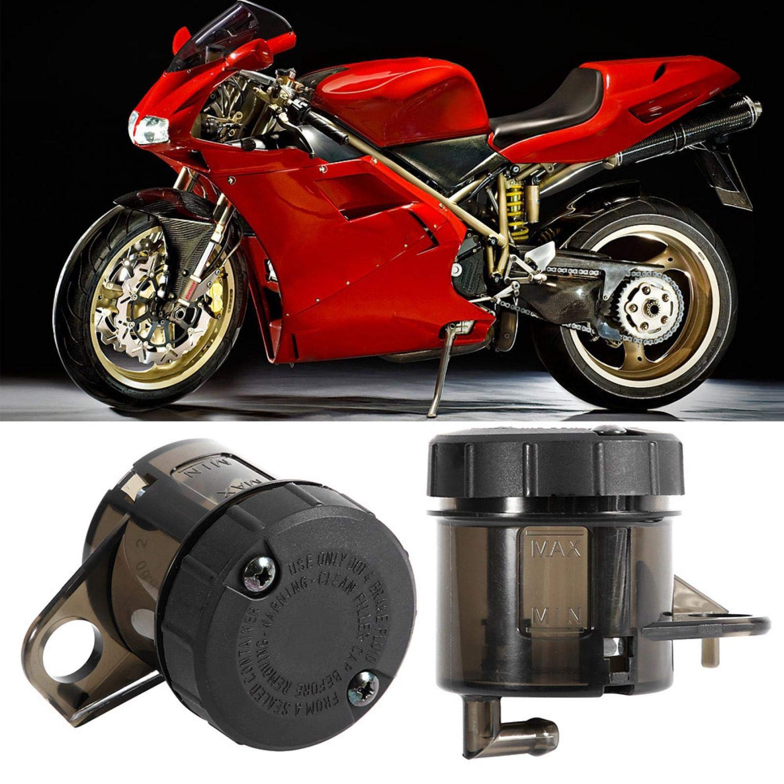 Tazza Dell'olio del Freno del Motociclo Tazza Dell'olio del Freno Anteriore Universale in Plastica Cilindro Principale della Frizione Serbatoio del Fluido Bottiglia del Serbatoio per Moto Adatto per D