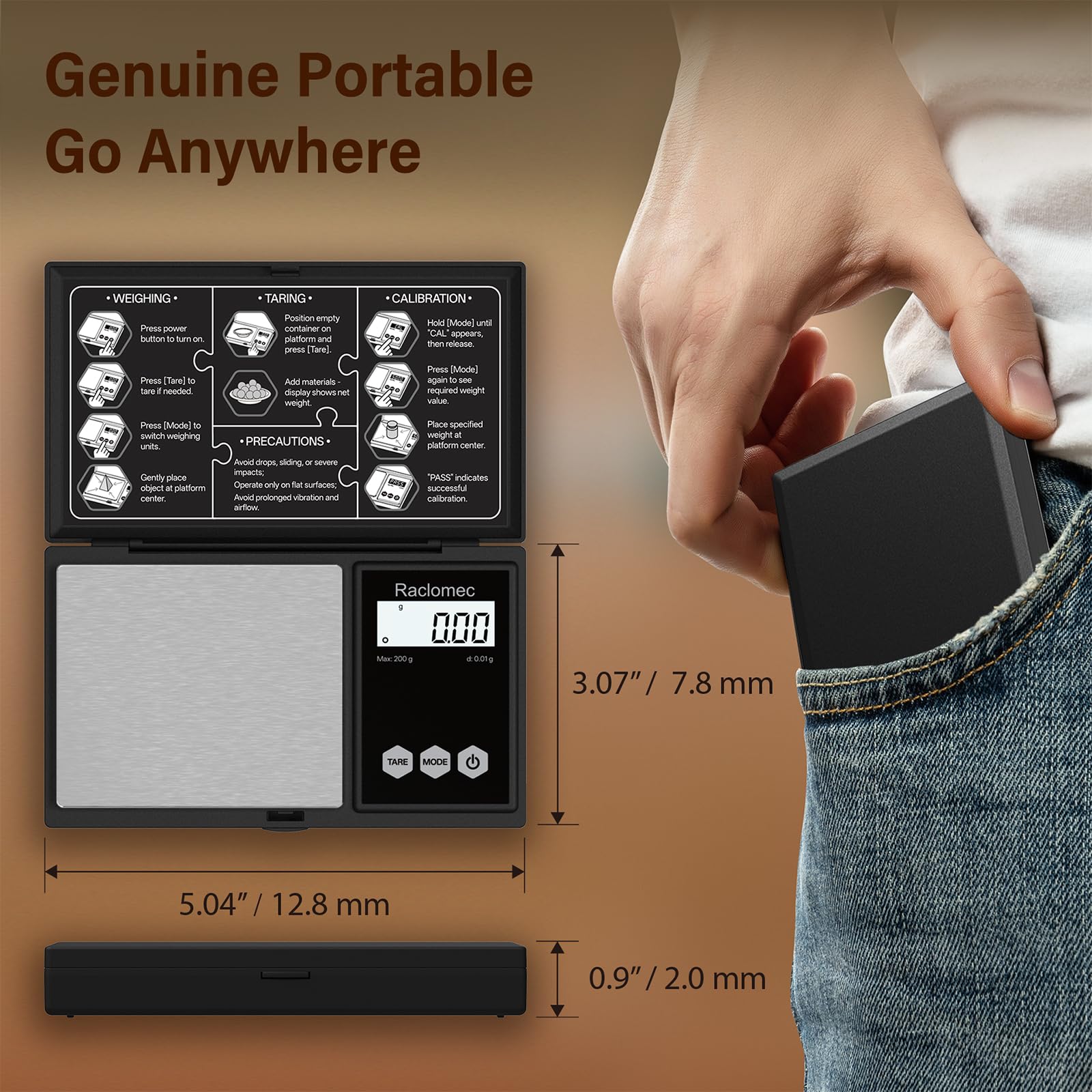 Báscula digital para joyas, 200 g x 0,01 g, báscula de pesaje, gramos, onzas, quilates, grano para alimentos, peso de ingredientes pequeños.