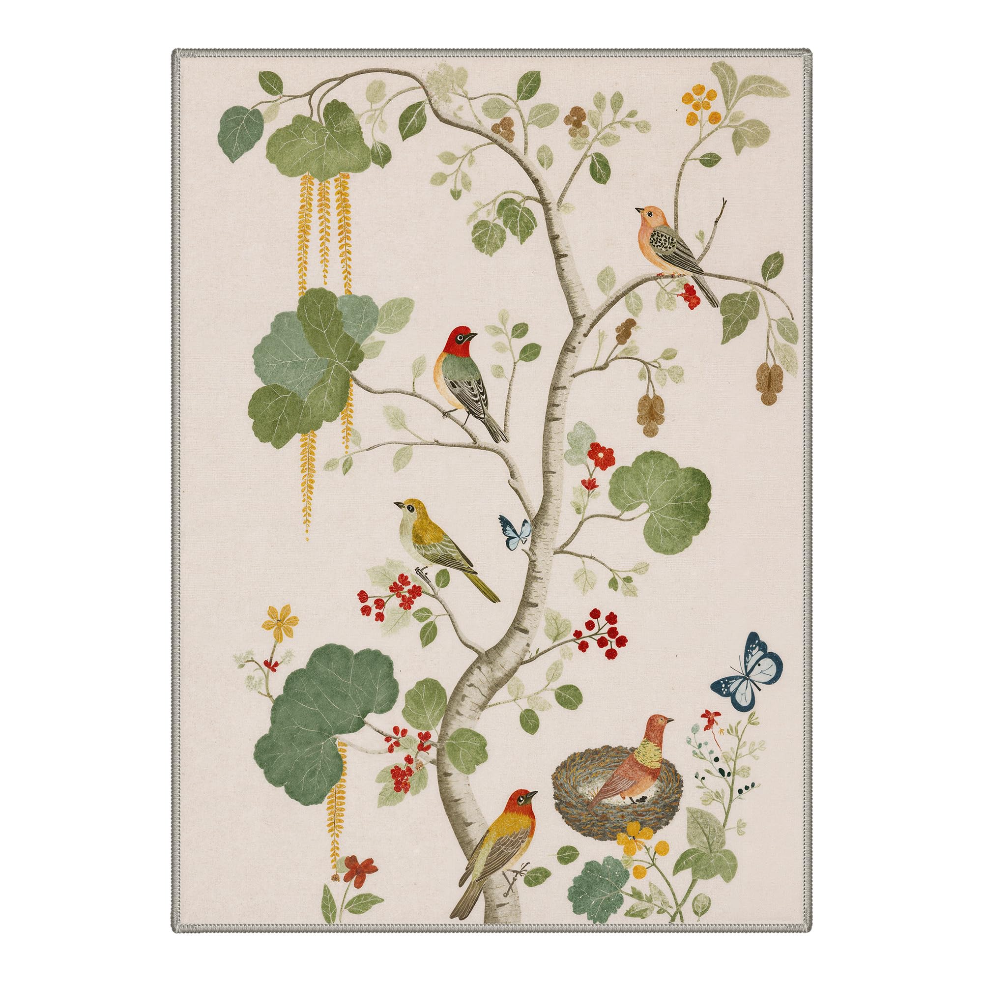 GENIMO Waschbarer Teppich Orientalisch Leinenblüte 120x170cm Flur