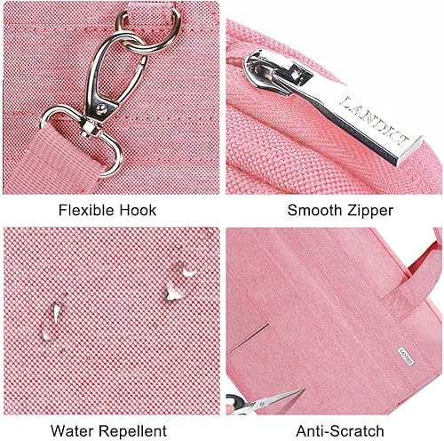 Miniatura 5 de LANDICI Funda para laptop de 15.6 pulgadas con correa para el hombro, funda delgada e impermeable para computadora compatible con MacBook Pro 15/16,