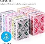 Brybelly Nertz Jeu de cartes 12 Planches de série 3.5 x 2.5 Cartes de poker larges - Jouer aux cartes 12 Pack pour le jeu de cartes Blitz néerlandais avec 12 Couleurs uniques