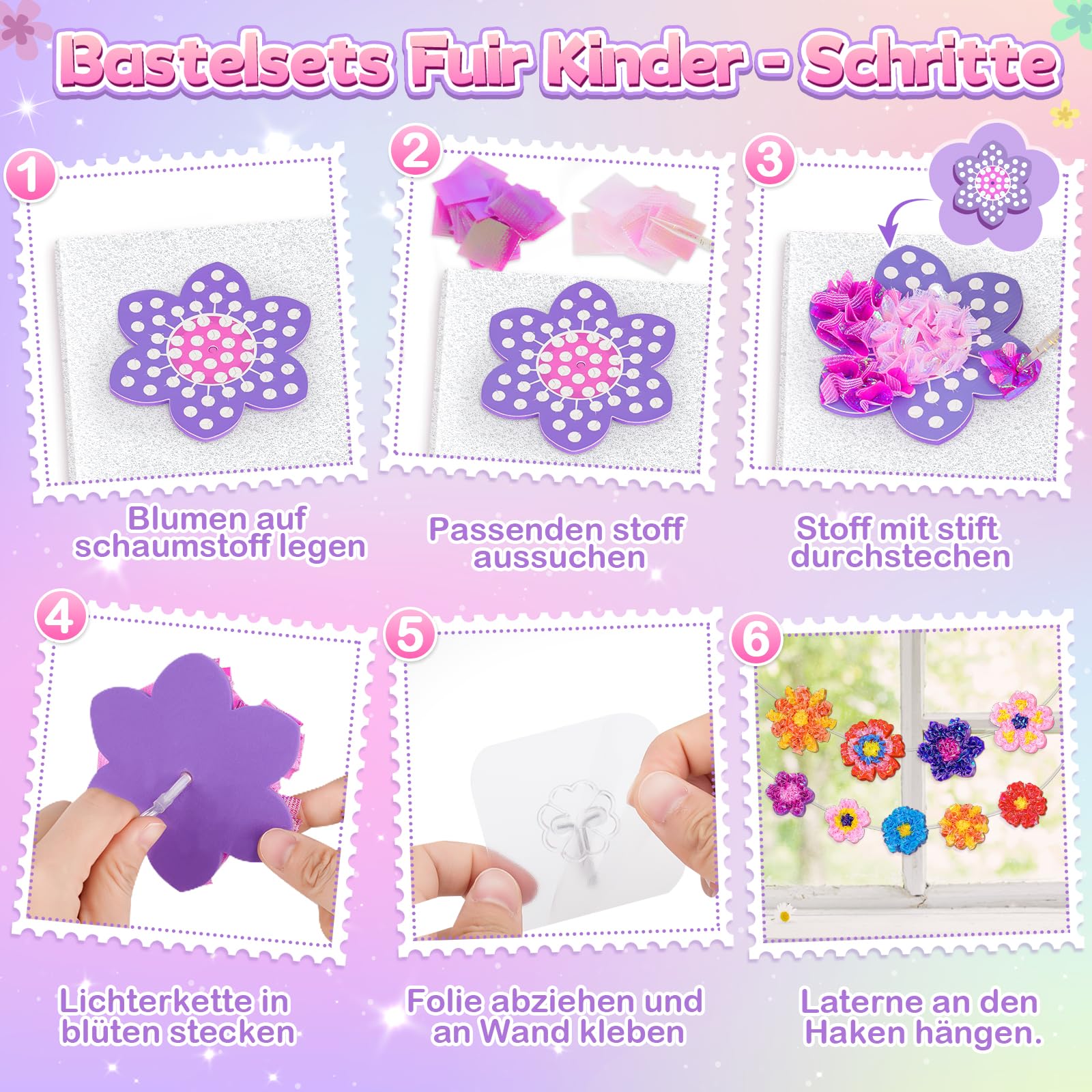 Hollivi Cadeau Fille 6 8 5 7 10 Ans, Activité Manuelle Kit Bricolage Enfant Jouet Fille 4 5 6 7 8 9 10 Ans Cadeau Noel, Loisir Creatif Jouet Enfant 4-12 Ans Pour Decoration Noel Anniversaire Chambre