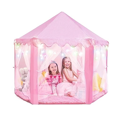 Princess Tent for Kids Tent - 55" X 53" with Led Star Lights | Princess Toys | Kids Toys for Girls | Toddler Girl Toys | Kids Play Tent | Kids Playhouse | Princess Castle