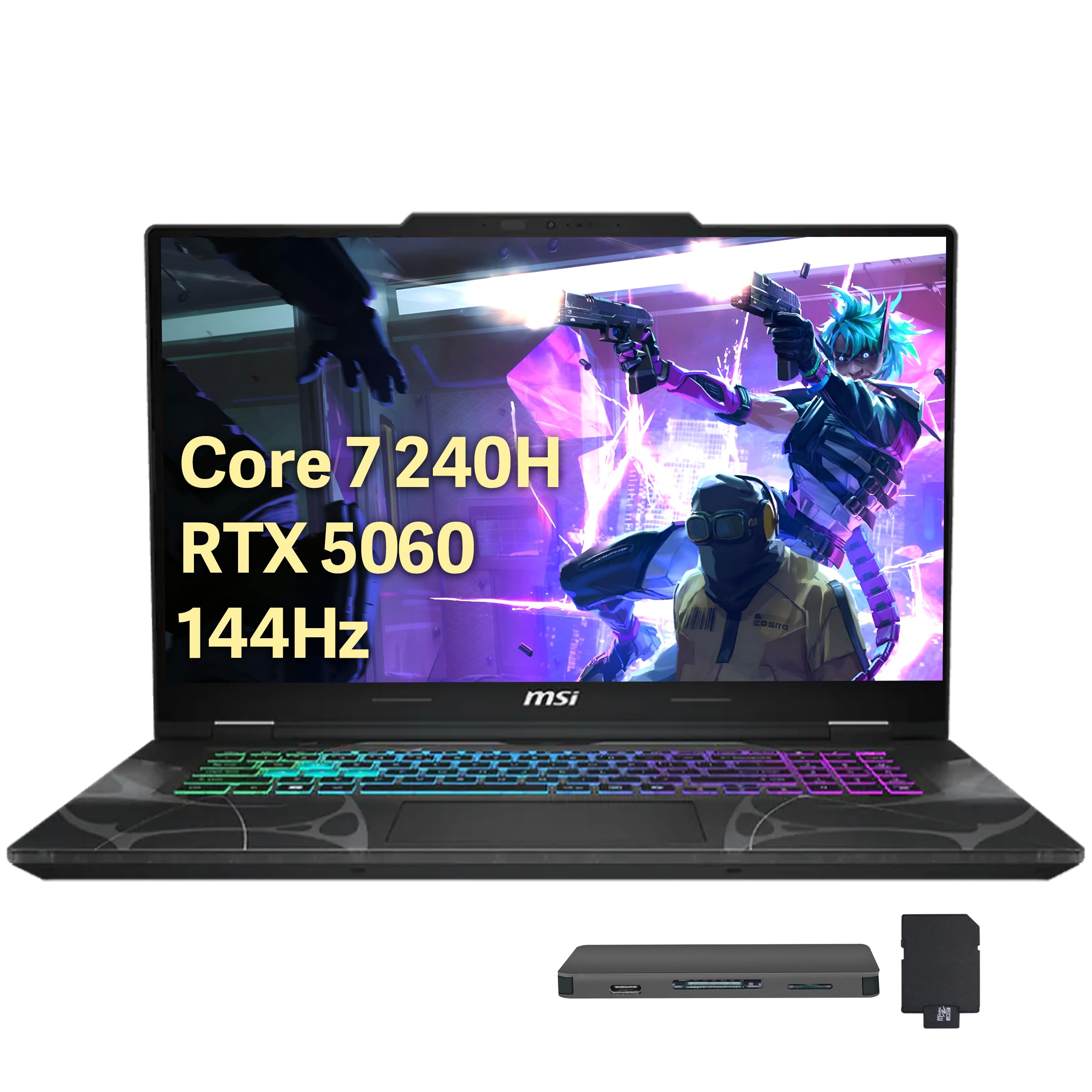 MSI Cyborg 15 15.6” FHD 144Hz Gaming Laptop, Intel Core 7 240H