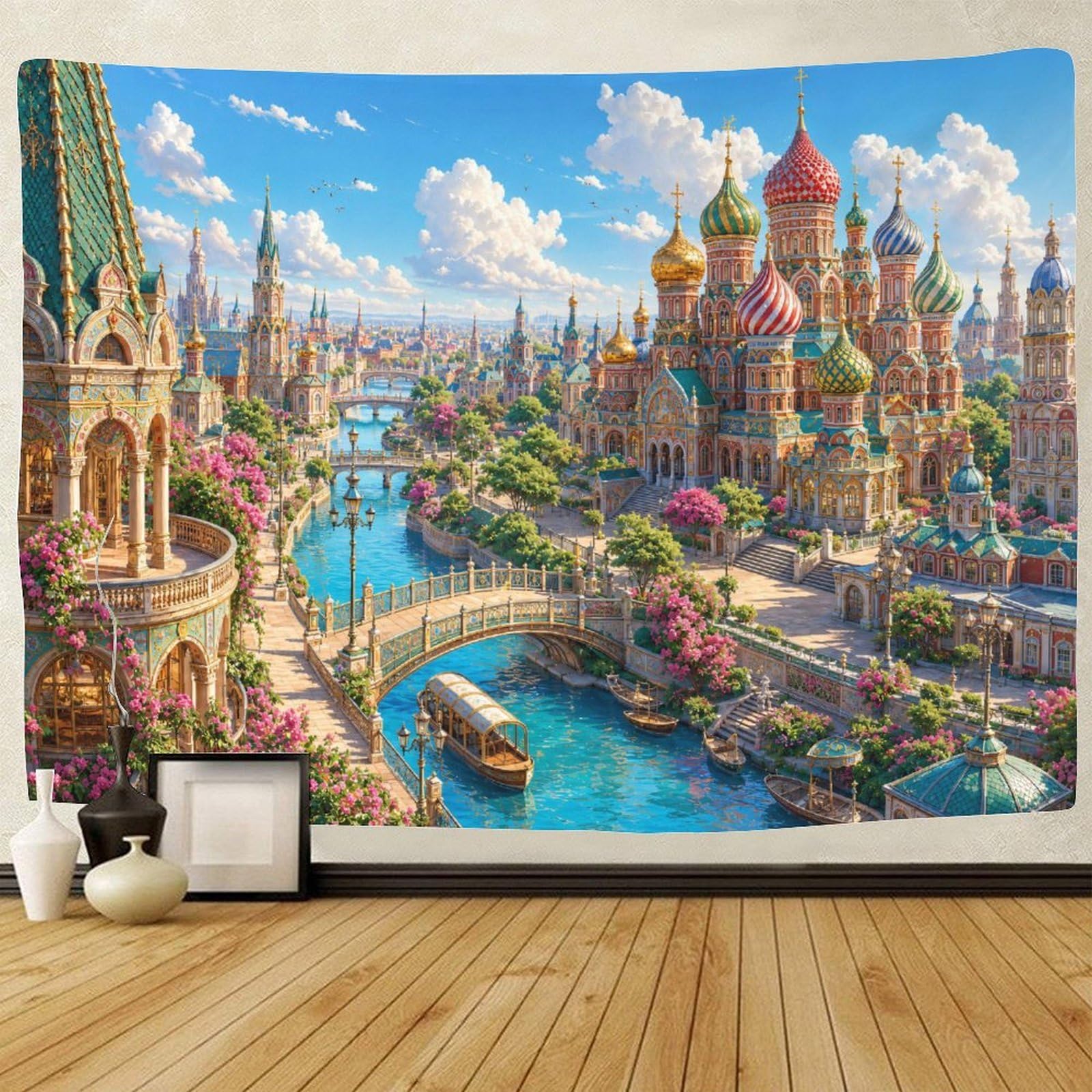 ASDFGHJKLZA Saint Basil's Cathedra 3D Print Wall Hanging Decor Tapestry for Bedroom Tapestries Home Decoration Curtain Bedroom College Dorm 180cmx230cm