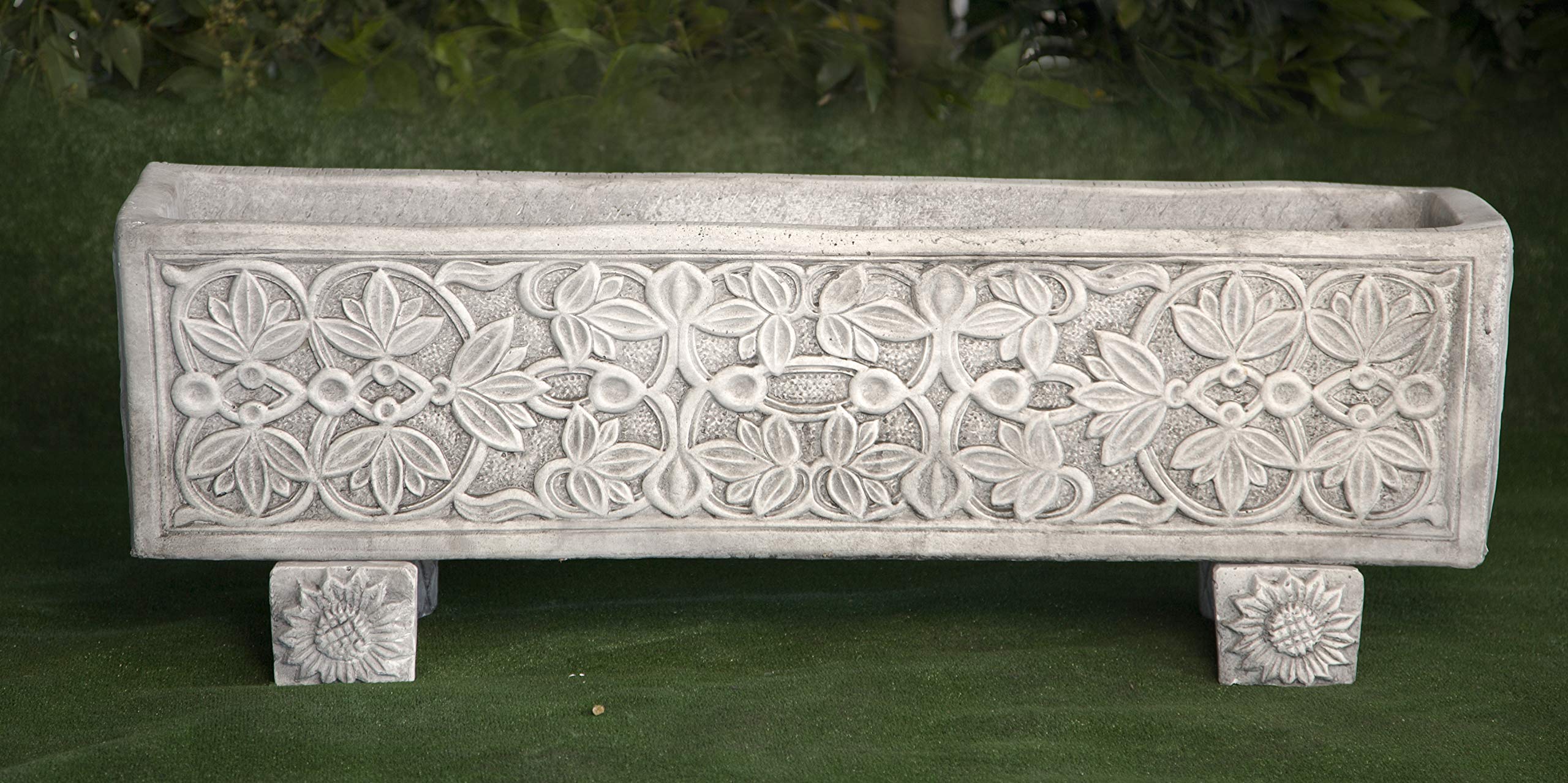 AnaParra Jardinera clásica de Hormigón Asturias 100x26x36cm. - Resistente UV, heladas, Vientos. Sin Mantenimiento - Hecho en España.