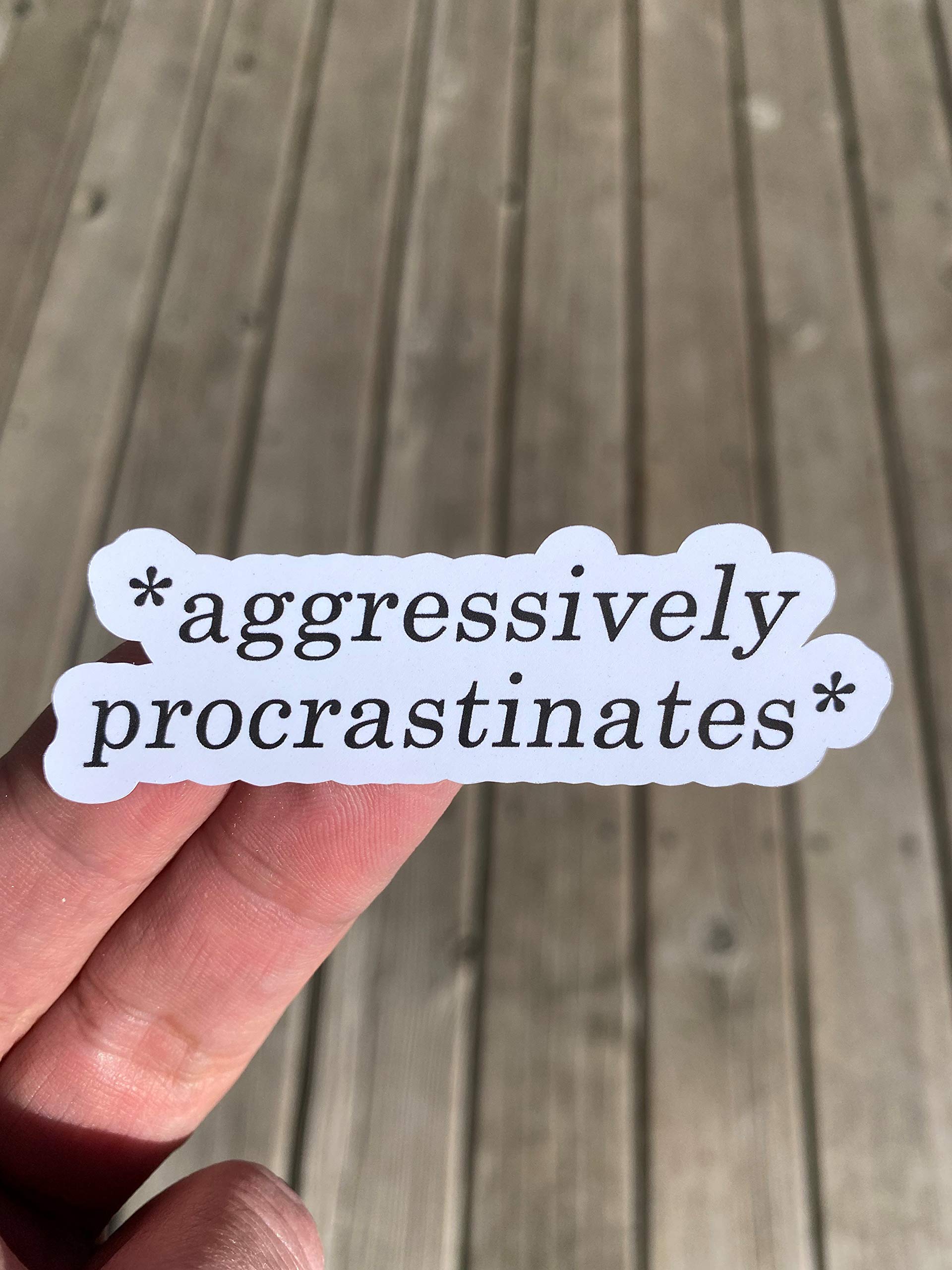 Aggressively Procrastinates Sticker, Laptop Sticker, Water Bottle Sticker, Phone Sticker, Window Sticker, Procrastinating Sticker, Funny Sticker