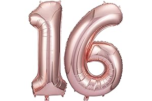 Jumbo Rose Gold 16 Number Balloon: Perfect for Sweet 16 Celebrations