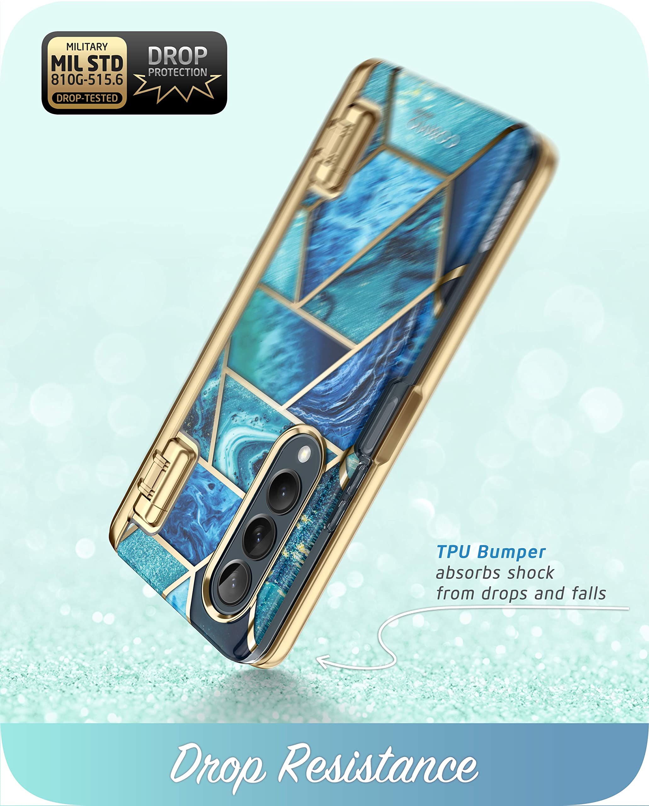 i-Blason Galaxy Z Fold 4 5G (2022) ケース 保護カバー 米軍MIL規格取得 保護フィルム付き ペン収納 女性向け おしゃれ 二重の構造 耐衝 Amazon.co.jp: i-Blason Galaxy Z Fold 4 5G (2022) ケース 保護カバー