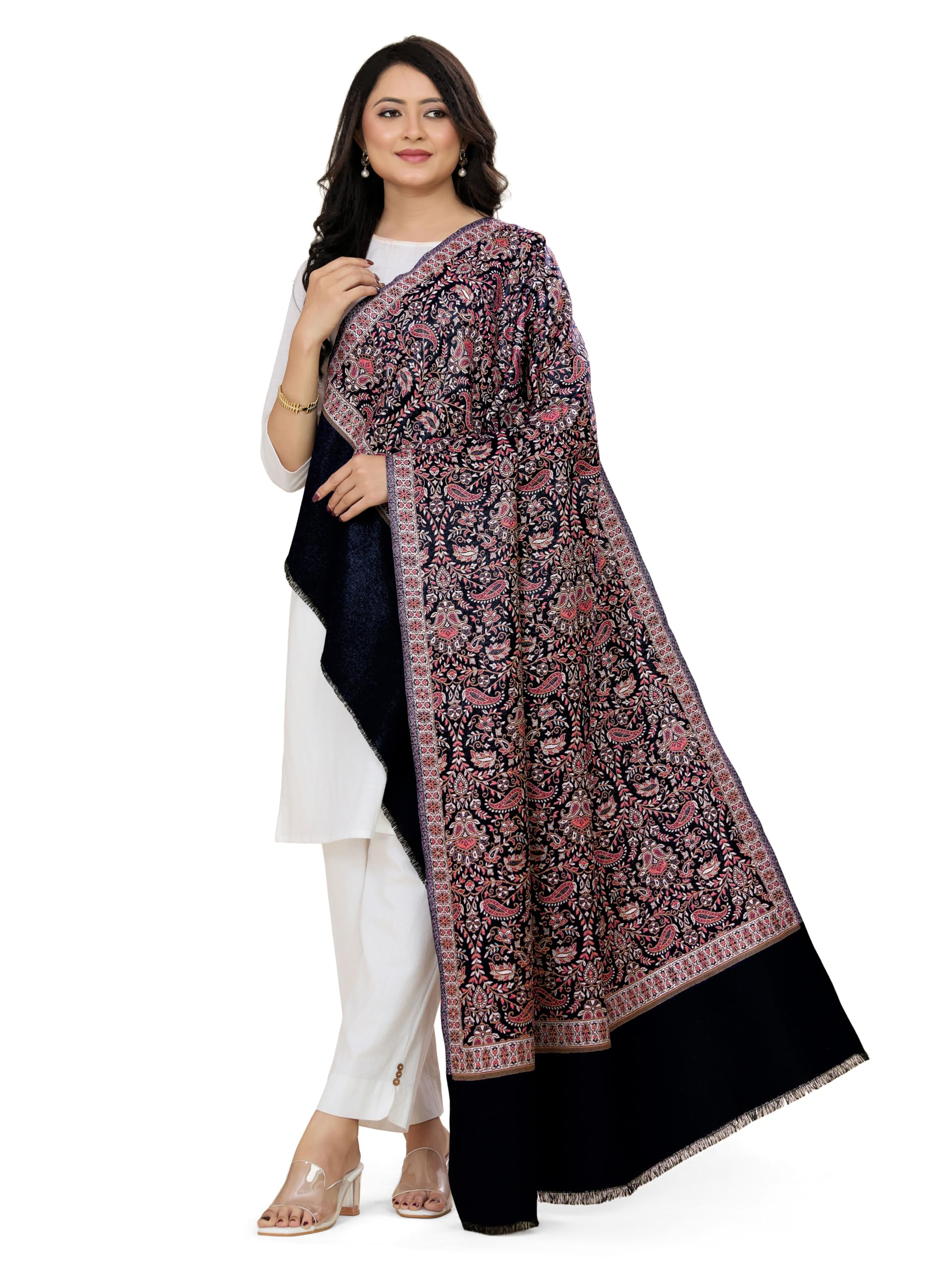 weavers villa Acro Wool Women's Shawl, 100CM X 200CM-picture-29