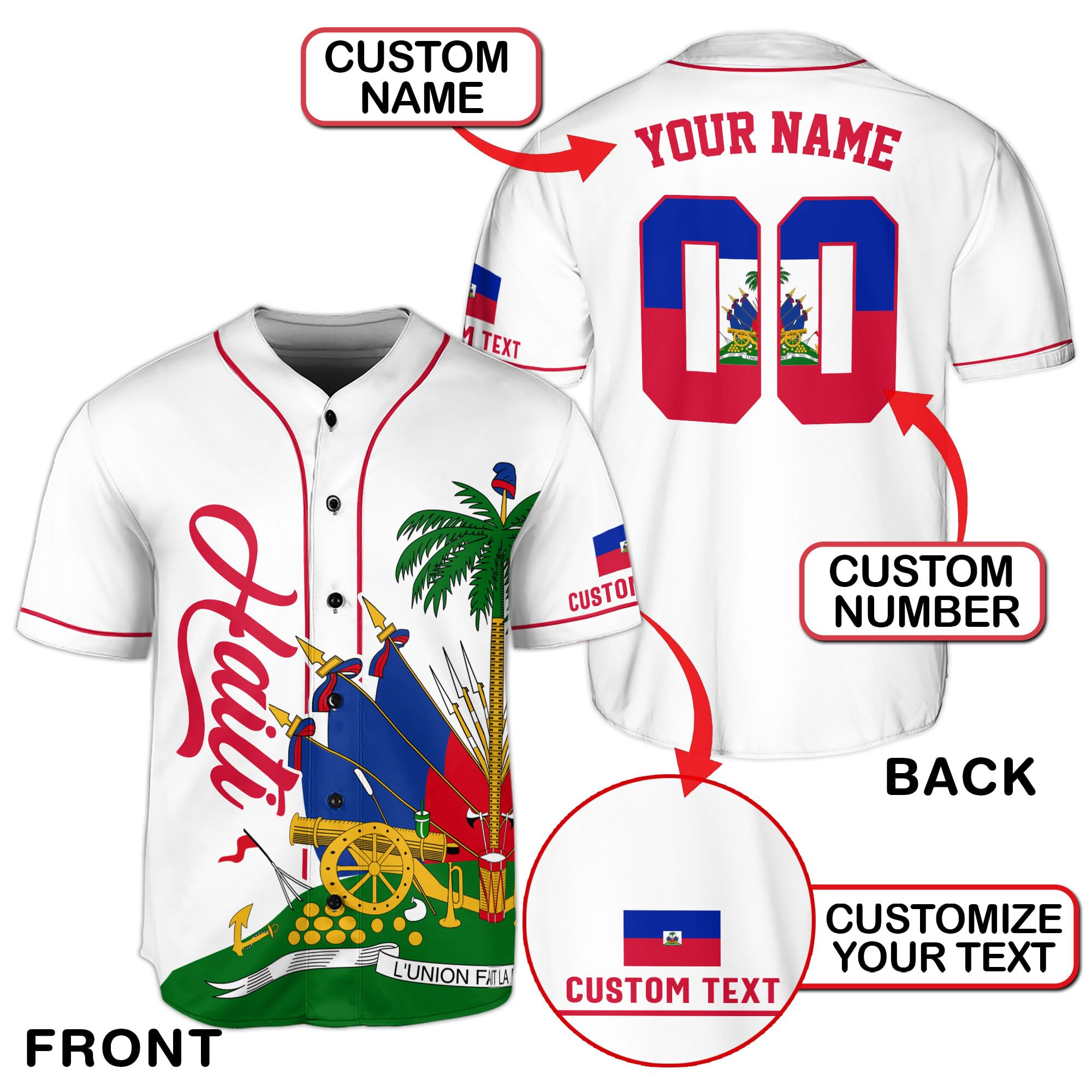CHIARA CONTI11 Haiti Jersey Men, Haiti Jersey Baseball, Personalized Haiti Baseball Jersey Men 1