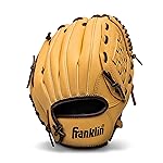 Franklin Sports Field Master Baseball + Softball Glove - Field Master Adult + Youth Baseball + Softball Mitt - Men\'s + Women\'s Gloves - Right Hand Throw - 10 - Camel Brown