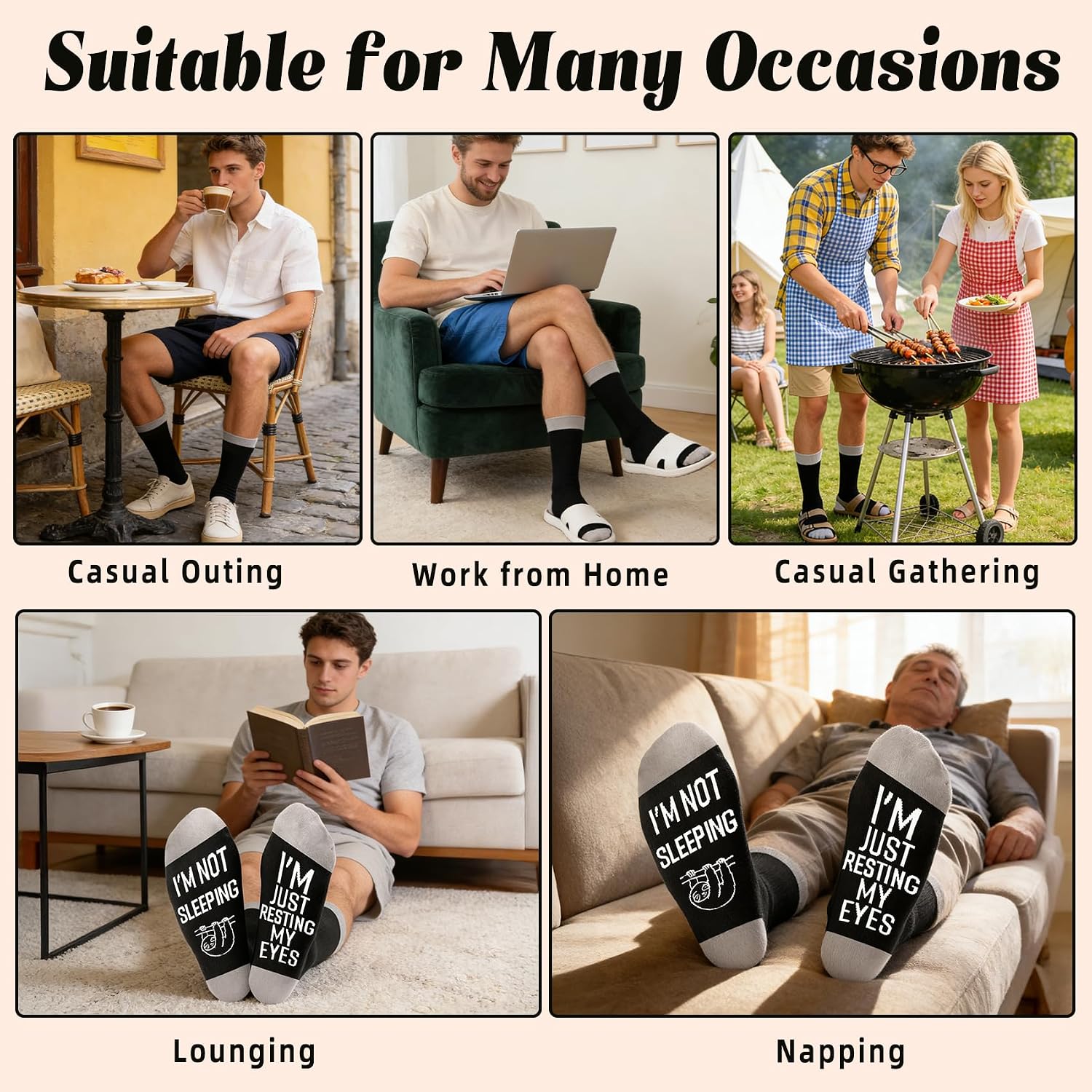Funny Gifts for Men Women, Fathers Mothers Day Humor Novelty Crew Sock Birthday Present for Couple Friend