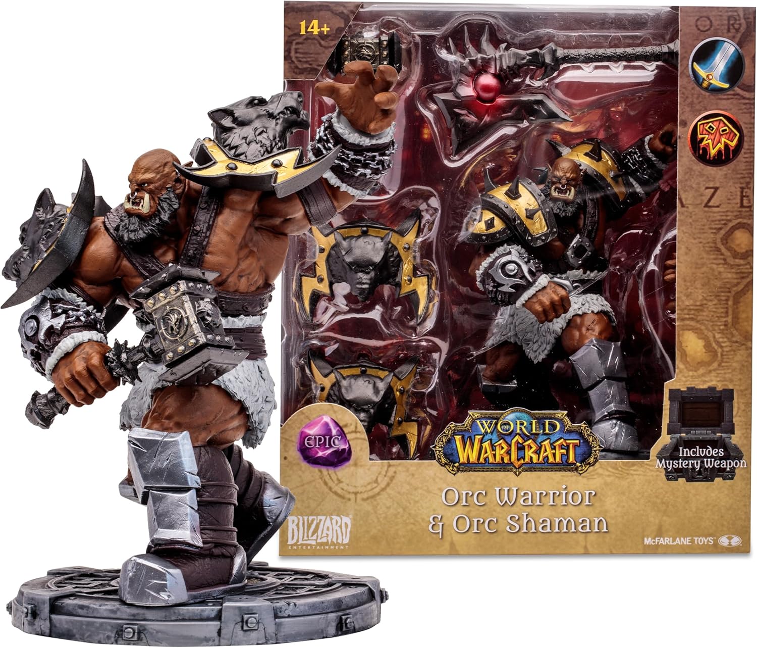 McFarlane Toys - World of Warcraft Orc: Warrior/Shaman (Epic) 1:12 Scale Posed Figure