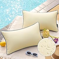 Vista 46 de Phantoscope - Juego de 2 fundas de almohada y cojín cuadradas decorativas, impermeables, para intemperie, sofás, carpas, 18 x 18 pulgadas