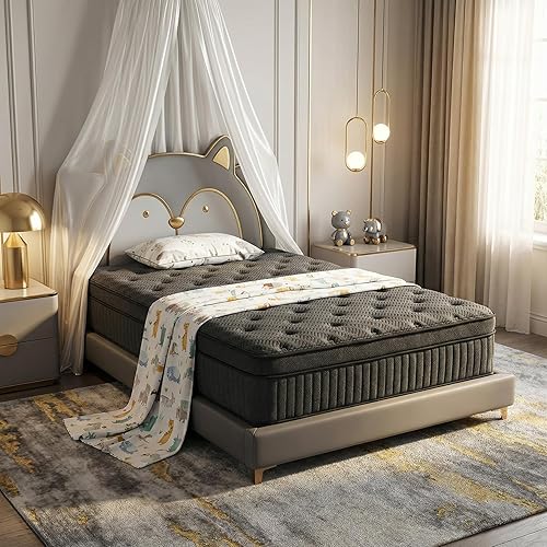 Miniatura 13 de Colchón individual de 12 pulgadas, colchón híbrido de espuma viscoelástica individual con resortes embolsados para una comodidad transpirable, sueño