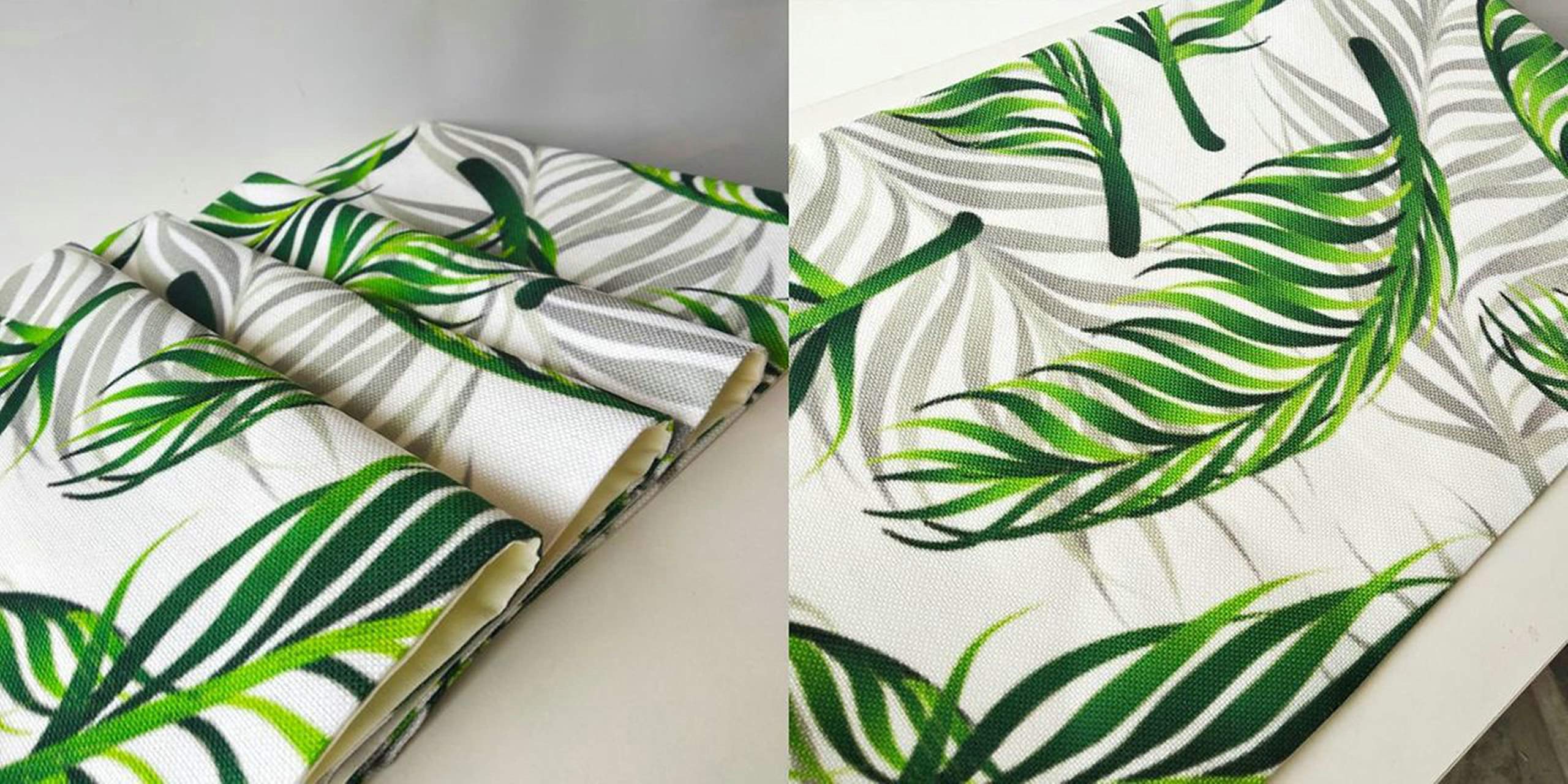Aeici Camino de mesa moderno de lino de algodón, diseño de hojas, 13 x 47 pulgadas, color dorado para boda verde