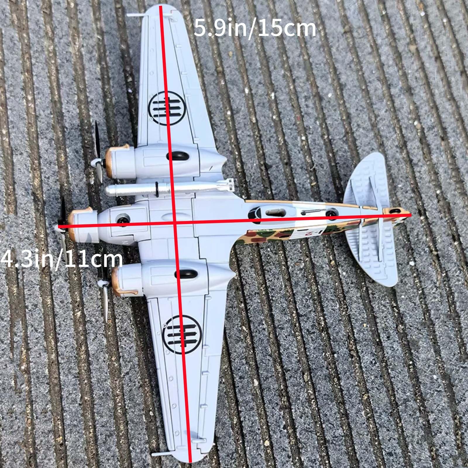 DAGIJIRD Modelo de avión de aleación de simulación 1:144 aleación WWII Italia SM.79 Sparviero modelo bombardero