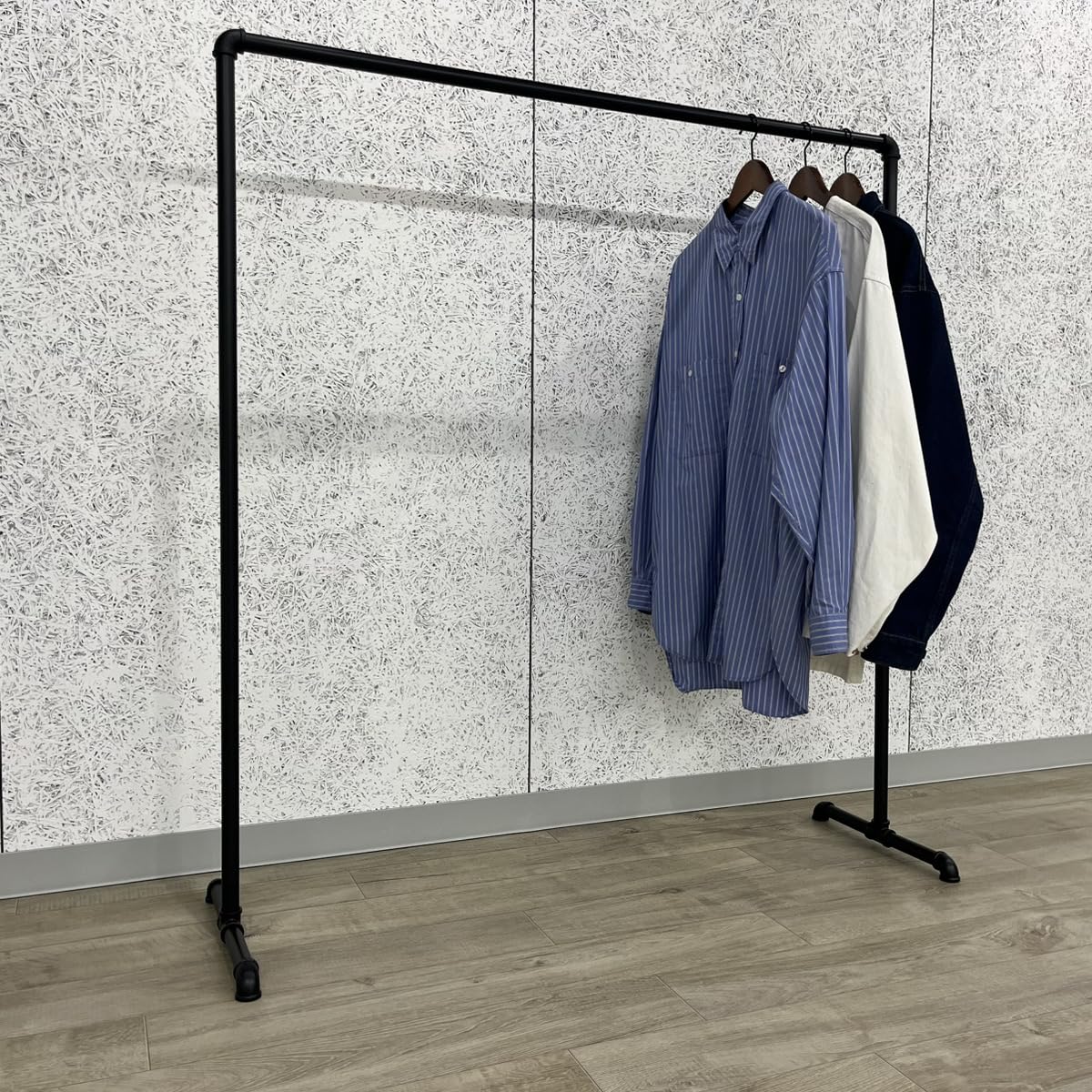 FiDi ハンガーラック ガス管 アイアン　インダストリアル120cm Amazon｜FiDi ハンガーラック ガス管 アイアン 黒 パイプ