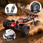 1/12 Sans pinceau RC Voitures pour adultes, Voiture de contrôle pour rapide Max 50 MPH 4X4 Courses à grande vitesse RC Buggy avec 3S 2200 mAh Batterie, rapide hors route RC Camion, adapté comme cadeau pour le rouge débutant