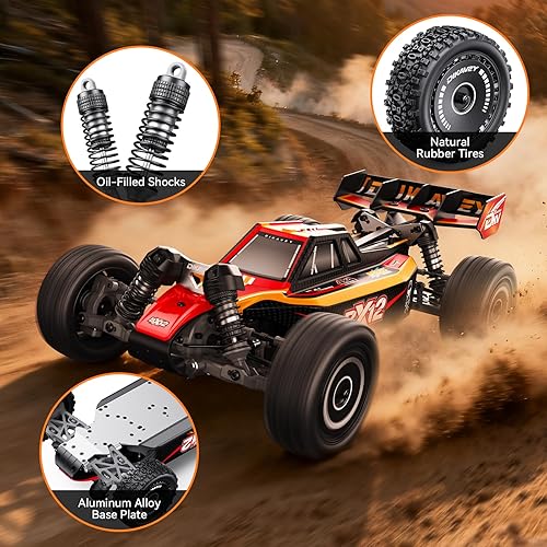 Miniatura 3 de Camión RC 4WD sin escobillas de 112, 50 MPH, autos de control remoto todo terreno actualizables con batería 3S, resistente al agua rápido