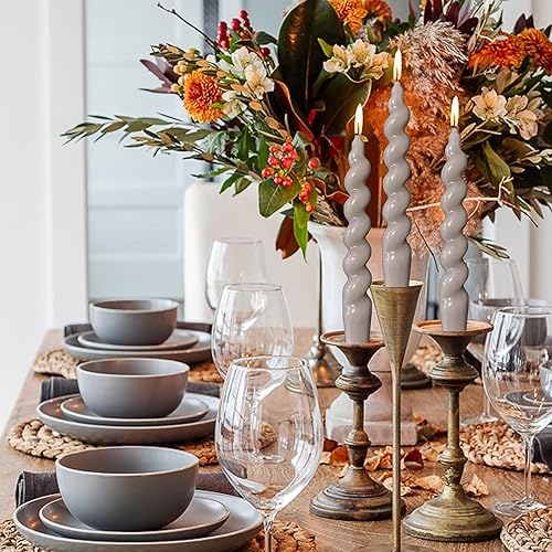 Miniatura 5 de Velas cónicas sin olor, velas en espiral, sin humo, velas cónicas torcidas sin perfume para relajación, ambiente y ocasiones especiales