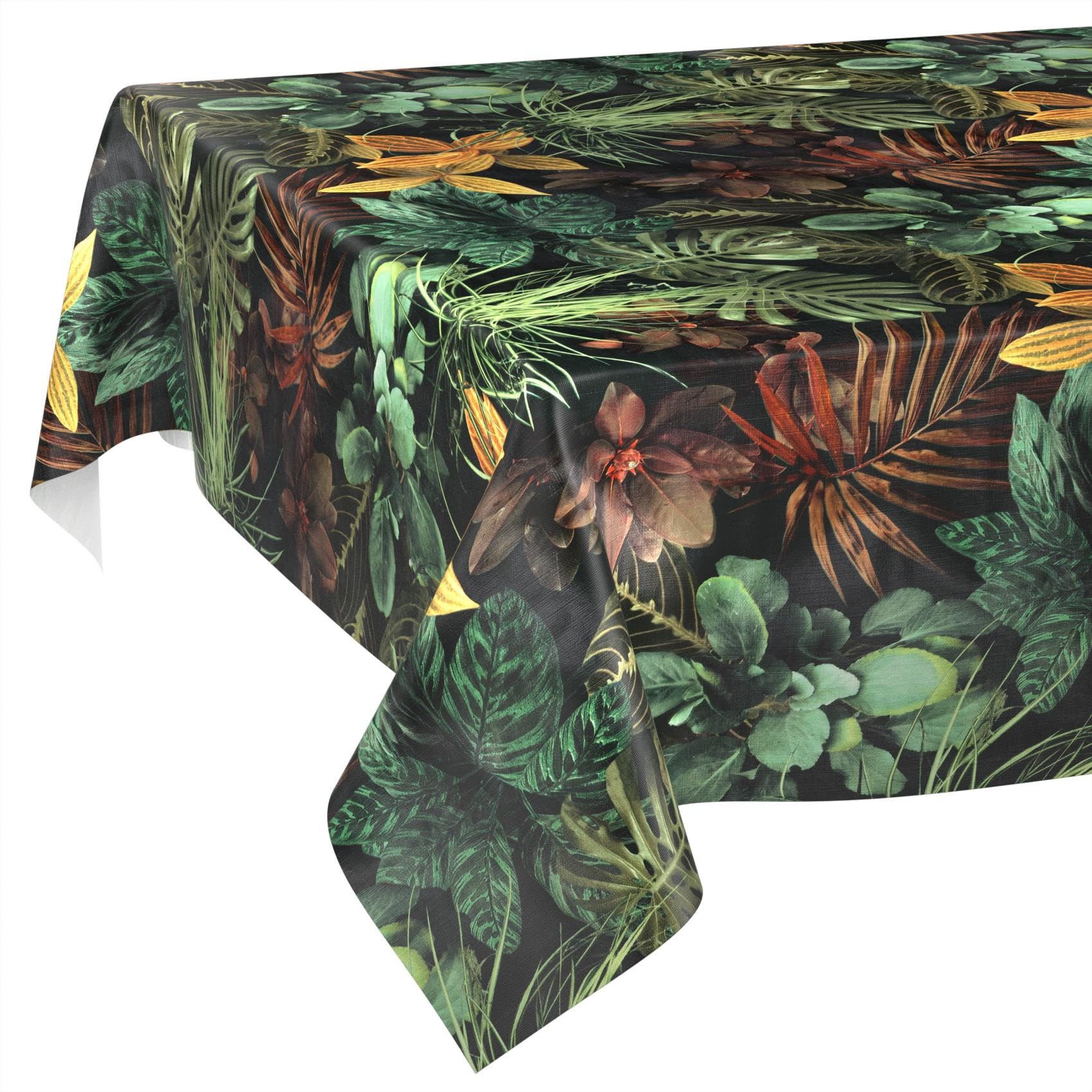 Oilcloth Tablecloth, Washable, Wax Tablecloth, Easy Care, Water-Repellent, Lotus Effect, Garden Tablecloth, Tropia, 240 x 140 cm, Cut Edge