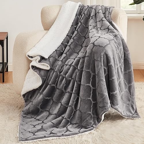 L'AGRATY Manta Sherpa Manta de felpa para cama Manta suave y mullida de 60 x 80 pulgadas Manta mullida de gran tamaño para silla y sofá Manta de L'AGRATY Manta Sherpa Manta de felpa para cama Manta suave y mullida de 60 x 80 pulgadas Manta mullida de gran tamaño para silla y sofá Manta de