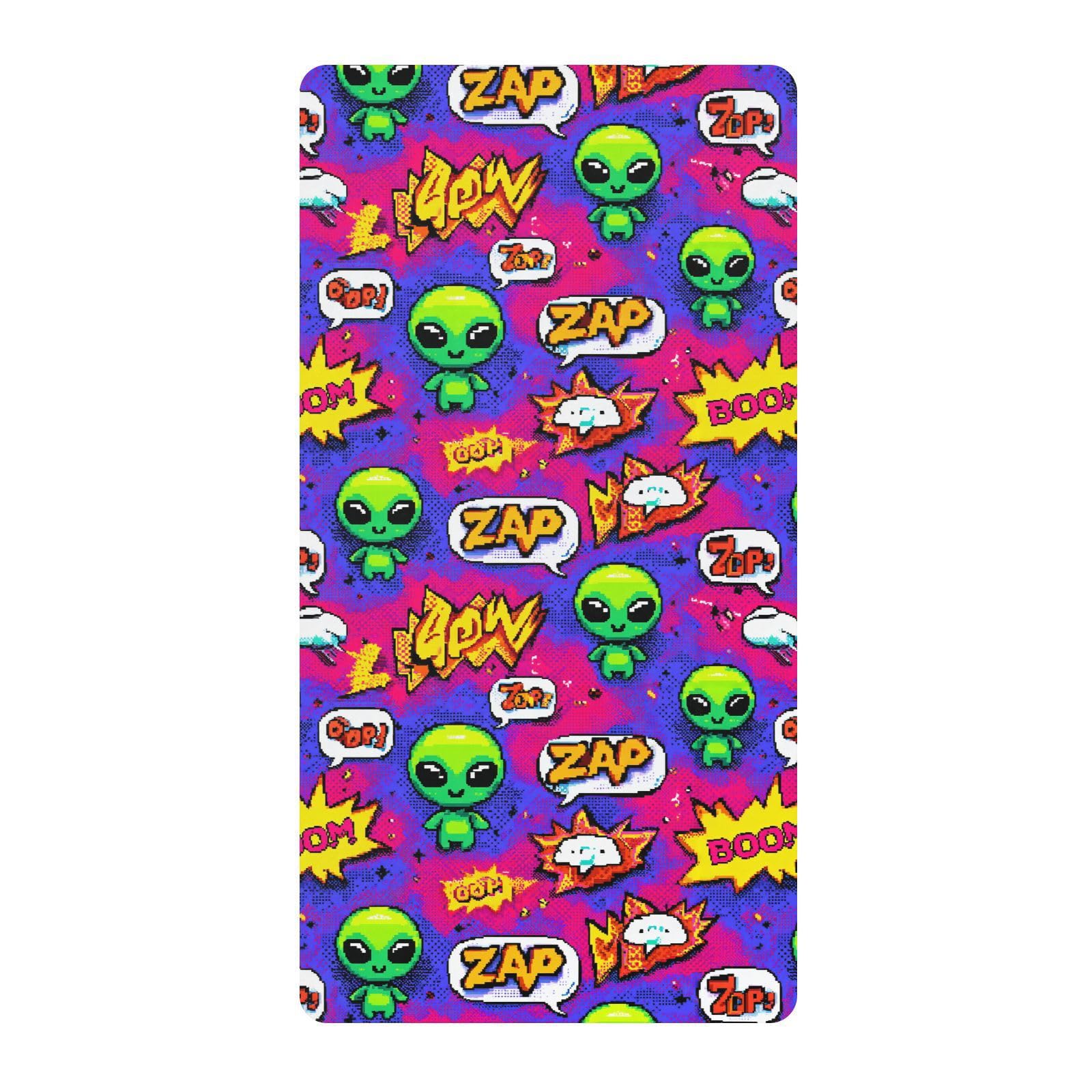 Draps de berceau en coton doux Art Aliens pour le lit de bébé
