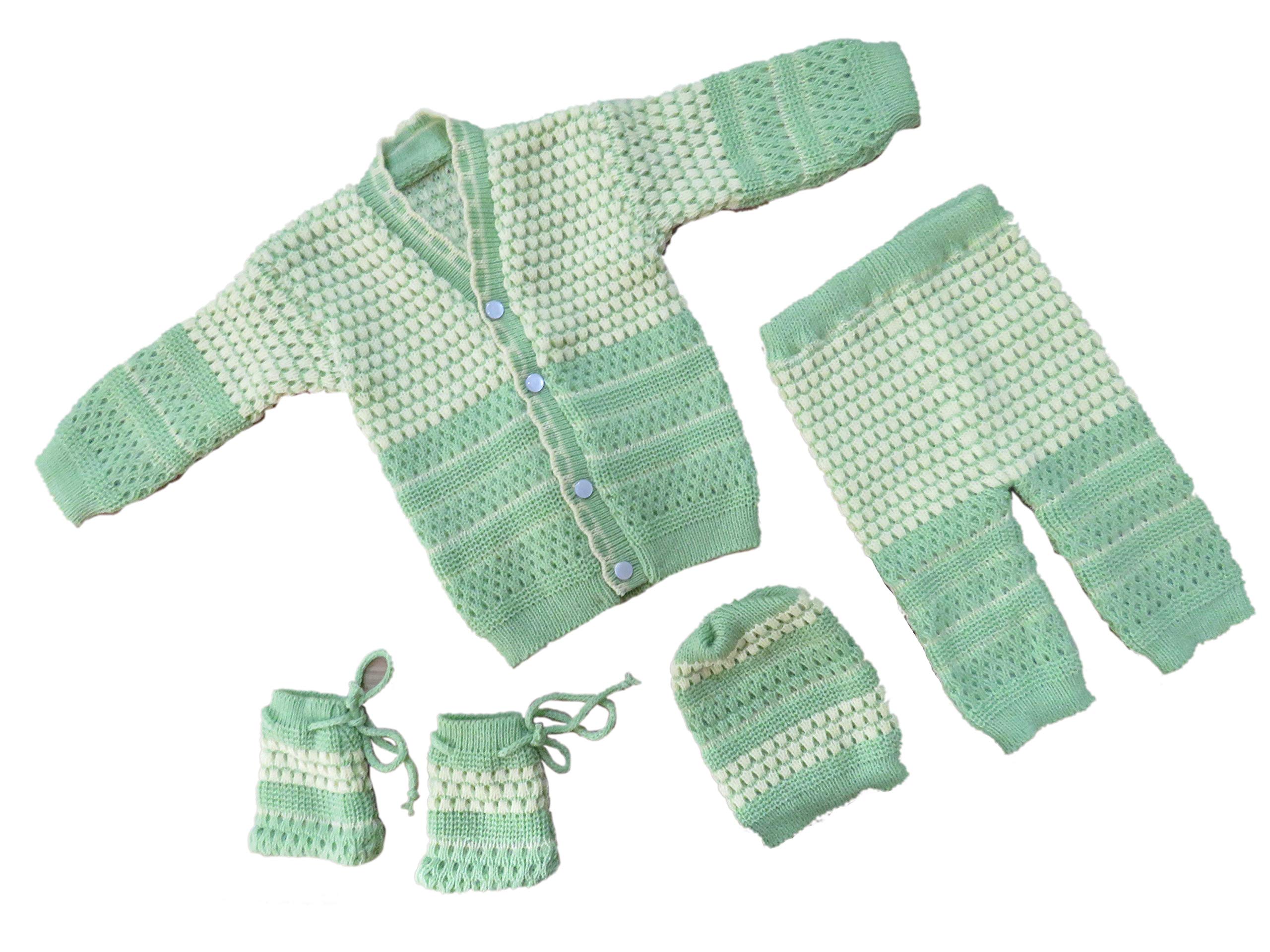the creators Wool Unisex V-Neck Sweater Set. (0-6 Months/Multi-Color)-picture-32