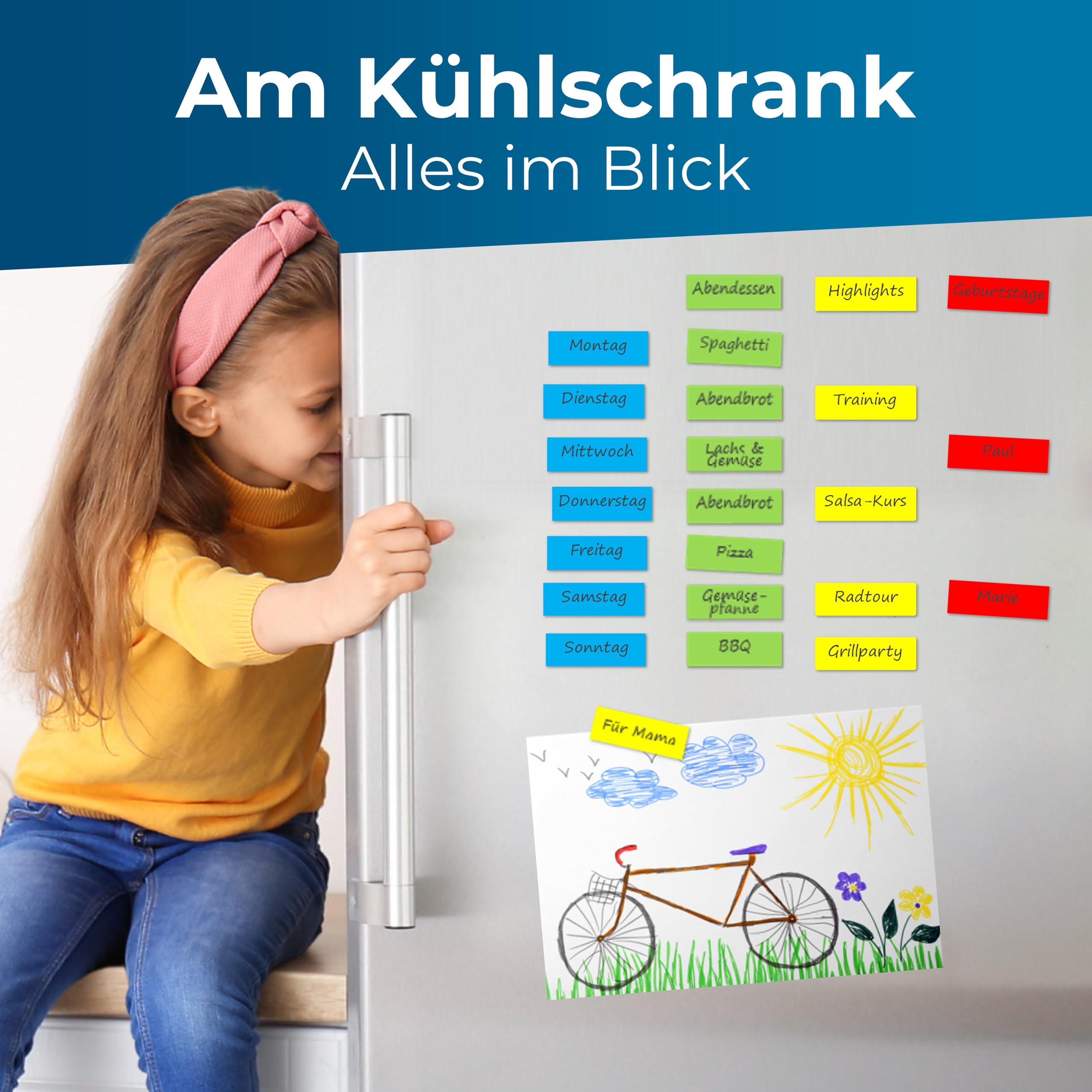 BIROYAL 48 stuks magneetstrips beschrijfbaar - 6 x 4 cm whiteboard magneten om te beschrijven - magneetborden voor magneetbord koelkast metalen kast - whiteboard accessoires - incl. 1 marker BIROYAL 48 stuks magneetstrips beschrijfbaar - 6 x 4 cm whiteboard magneten om te beschrijven - magneetborden voor magneetbord koelkast metalen kast - whiteboard accessoires - incl. 1 marker