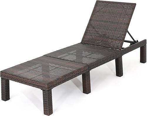 Christopher Knight Home Jamaica - Tumbona de mimbre para exteriores sin cojín, multicolor