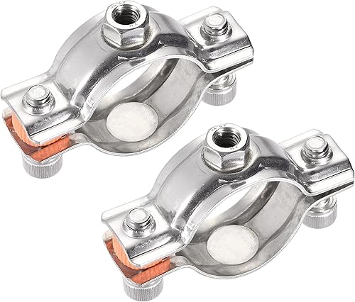 Miniatura 12 de uxcell Soportes de tubería de montaje en techo de pared, abrazadera de soporte de tubo ajustable de acero inoxidable 304 para tubo de 0.748-0.866