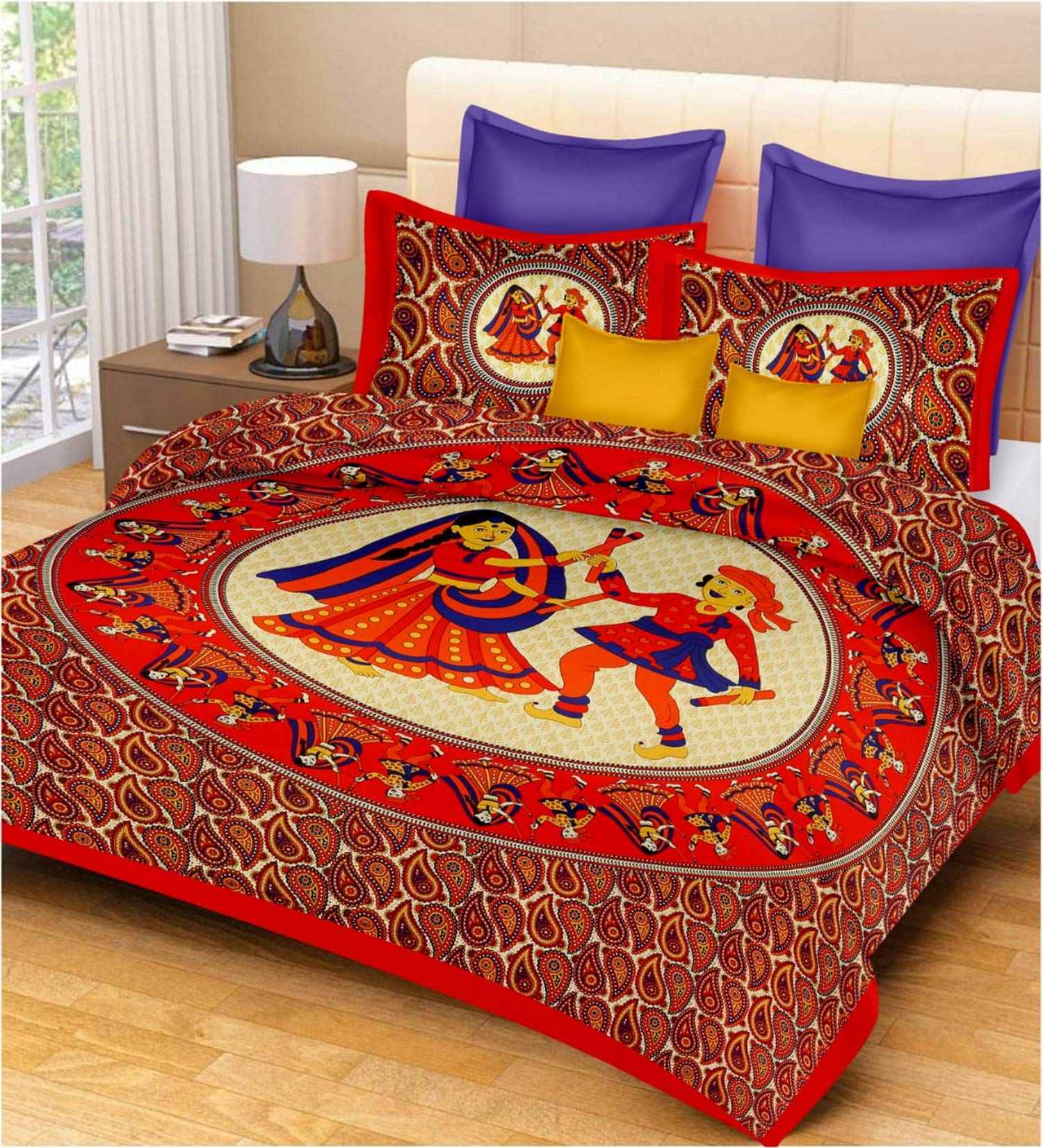 Couvre-lit Sanganeri Jaipuri en coton pour transformer votre chambre en un havre de paix bohème