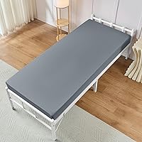 VACVELT 31x75 Inch Cot Fitted Sheet Silver Grey - Ultra Soft Breathable Microfiber Snug Fit for RV Bunk, Camper, Narrow Twin, Trifold Mattress