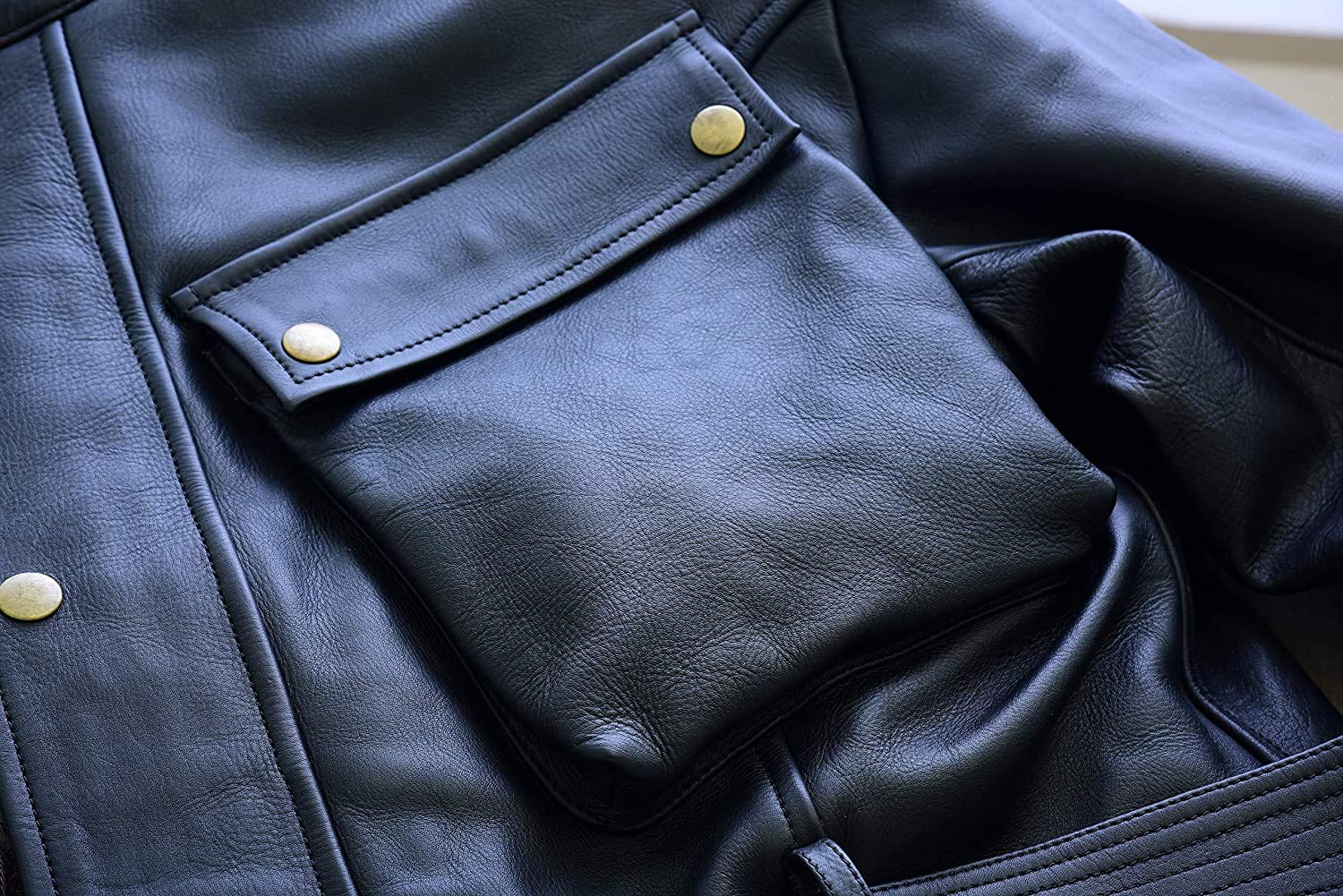 Męska kurtka motocyklowa, premium CE Armour prawdziwa skóra bydlęca nappa, kurtka dla motocyklistów do jazdy na trasie (4XL)