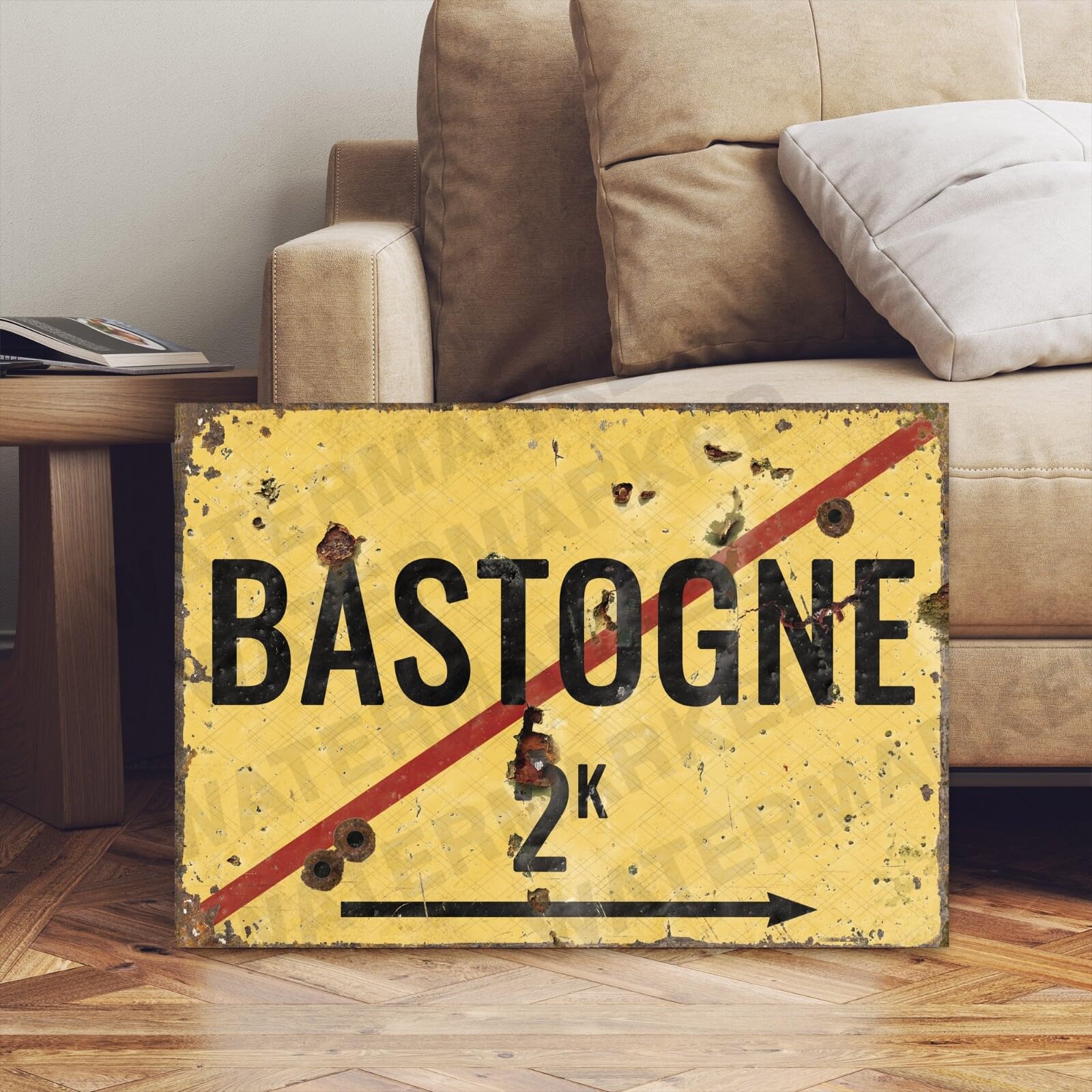 Vintage Style Ww2 Bastogne 101St Airborne Band Of Brothers War Sign Vintage Metal Sign Plaque Poster 8X12 Inches