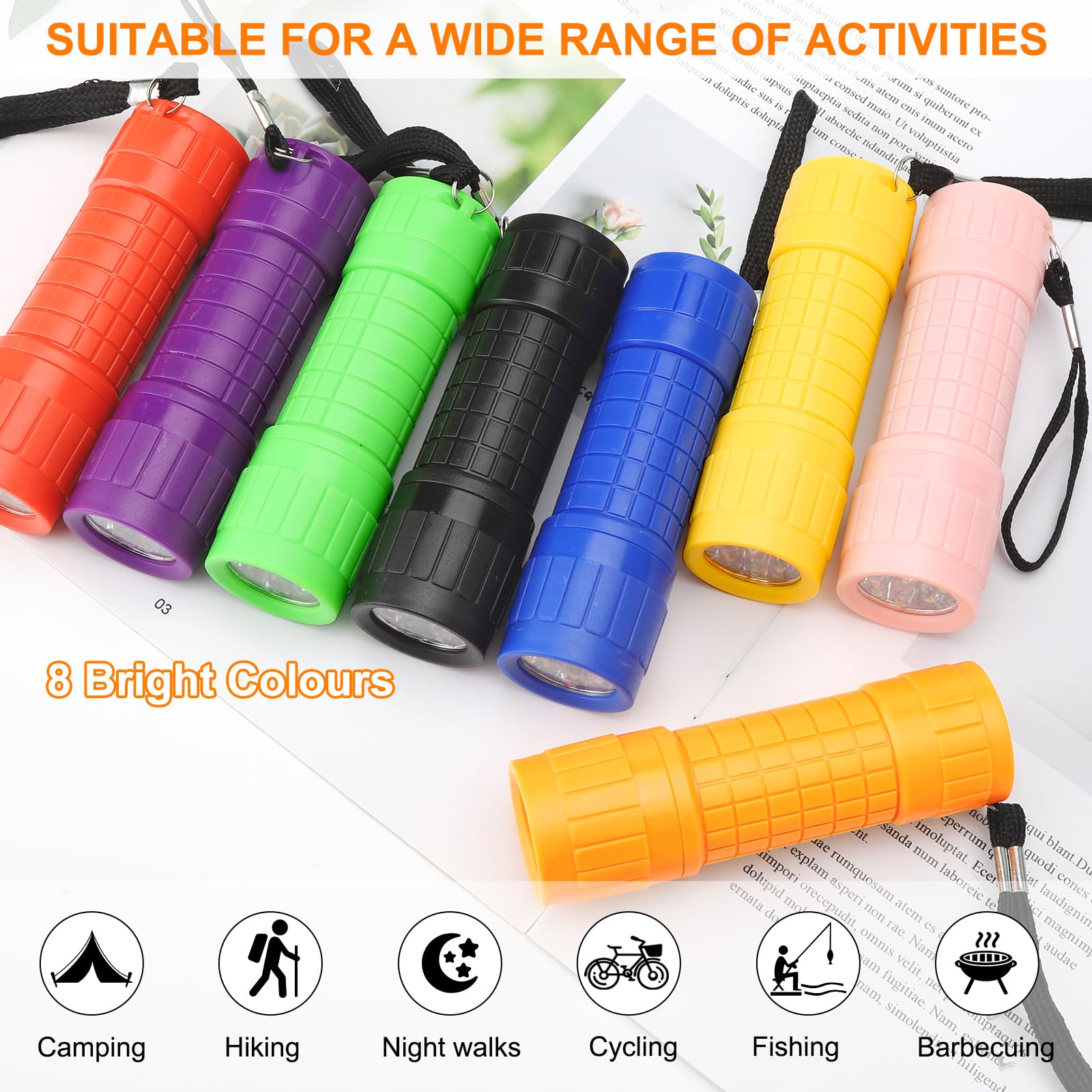 Mini Lampe De Poche - Jeu De Lampe De Poche LED 8-Pièce, Étanche